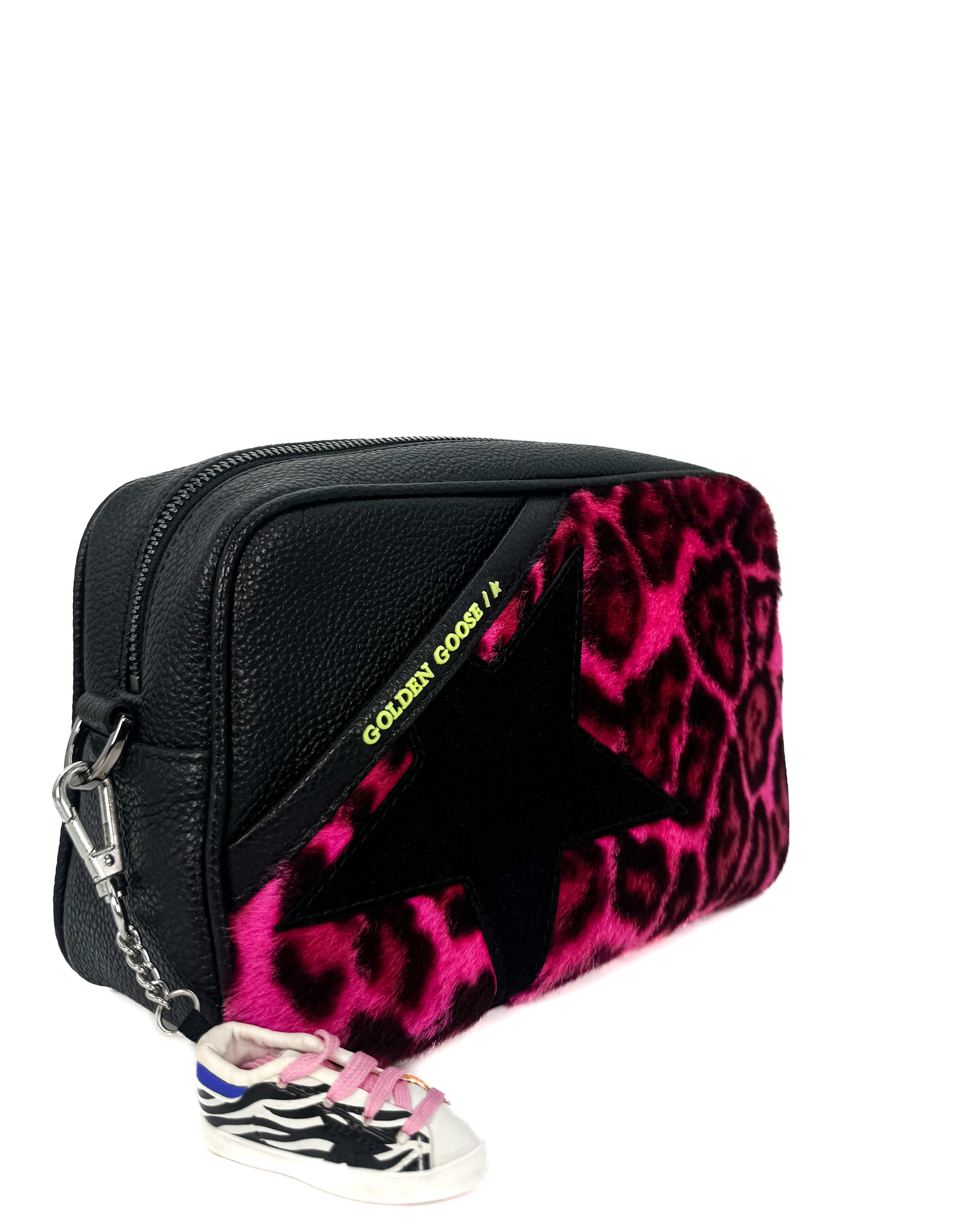 GOLDEN GOOSE - STAR BAG  ANIMAL PRINT PINK