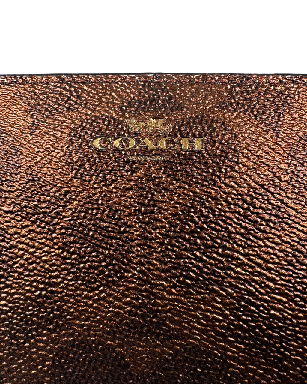 COACH - CRN ZIP MTLC SIGNATURE IM/BROWN/COPPER