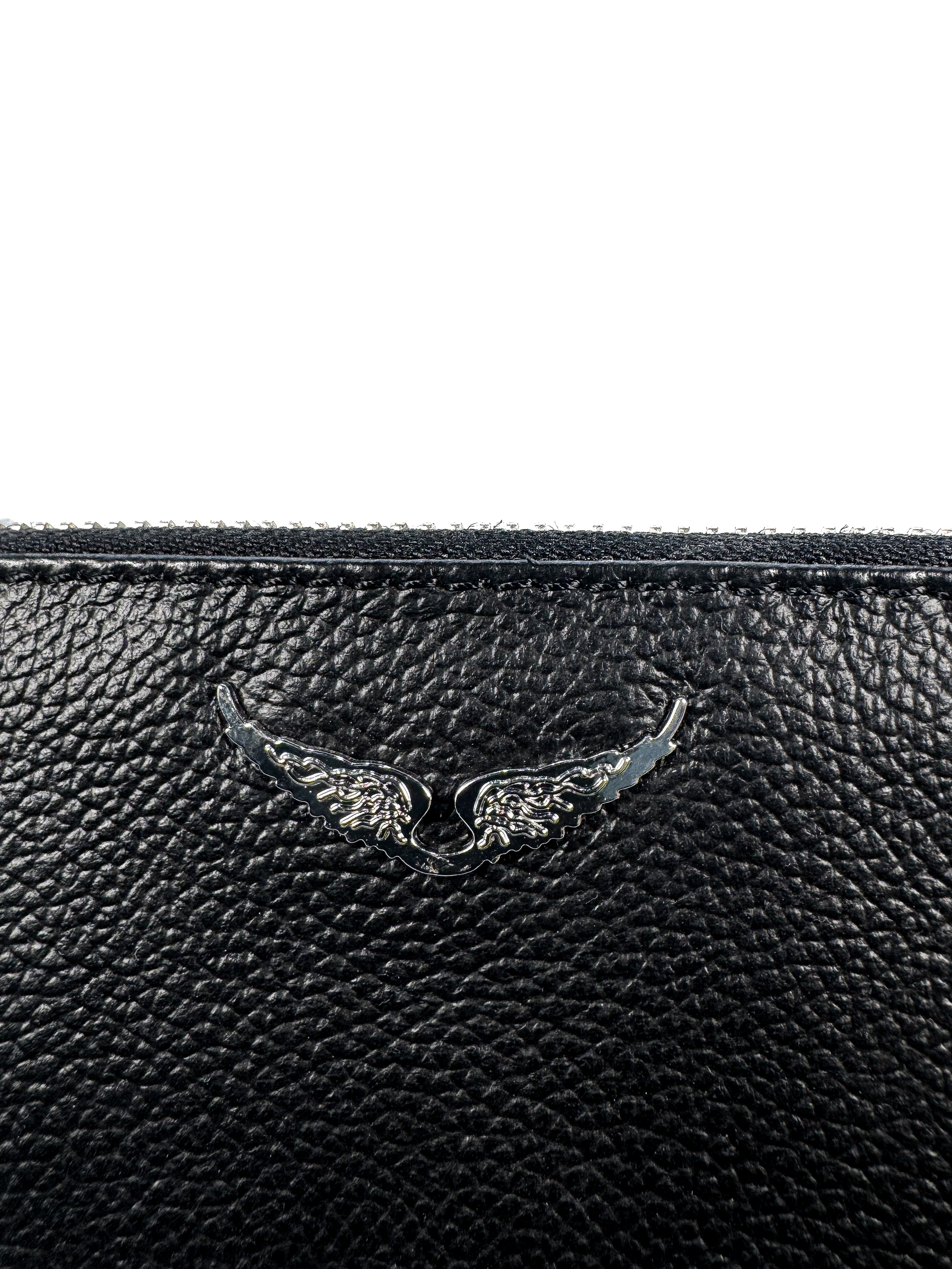 ZADIG & VOLTAIRE - UMA WINGS GRAINED LEATHER BLACK