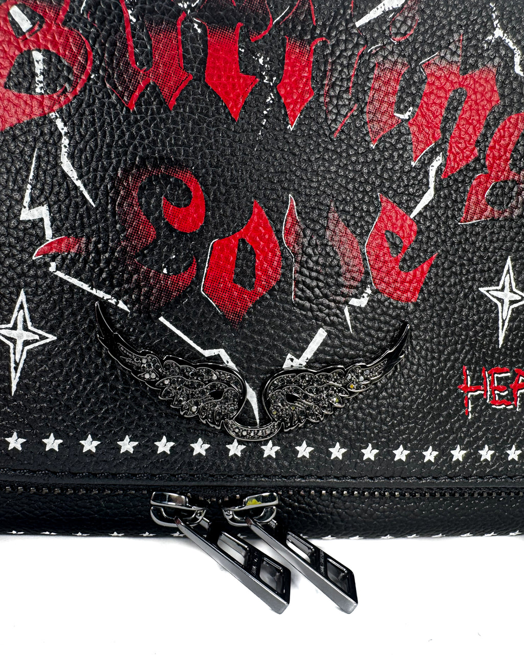 ZADIG & VOLTAIRE - ROCK GRAINED LEATHER PUNK BLACK