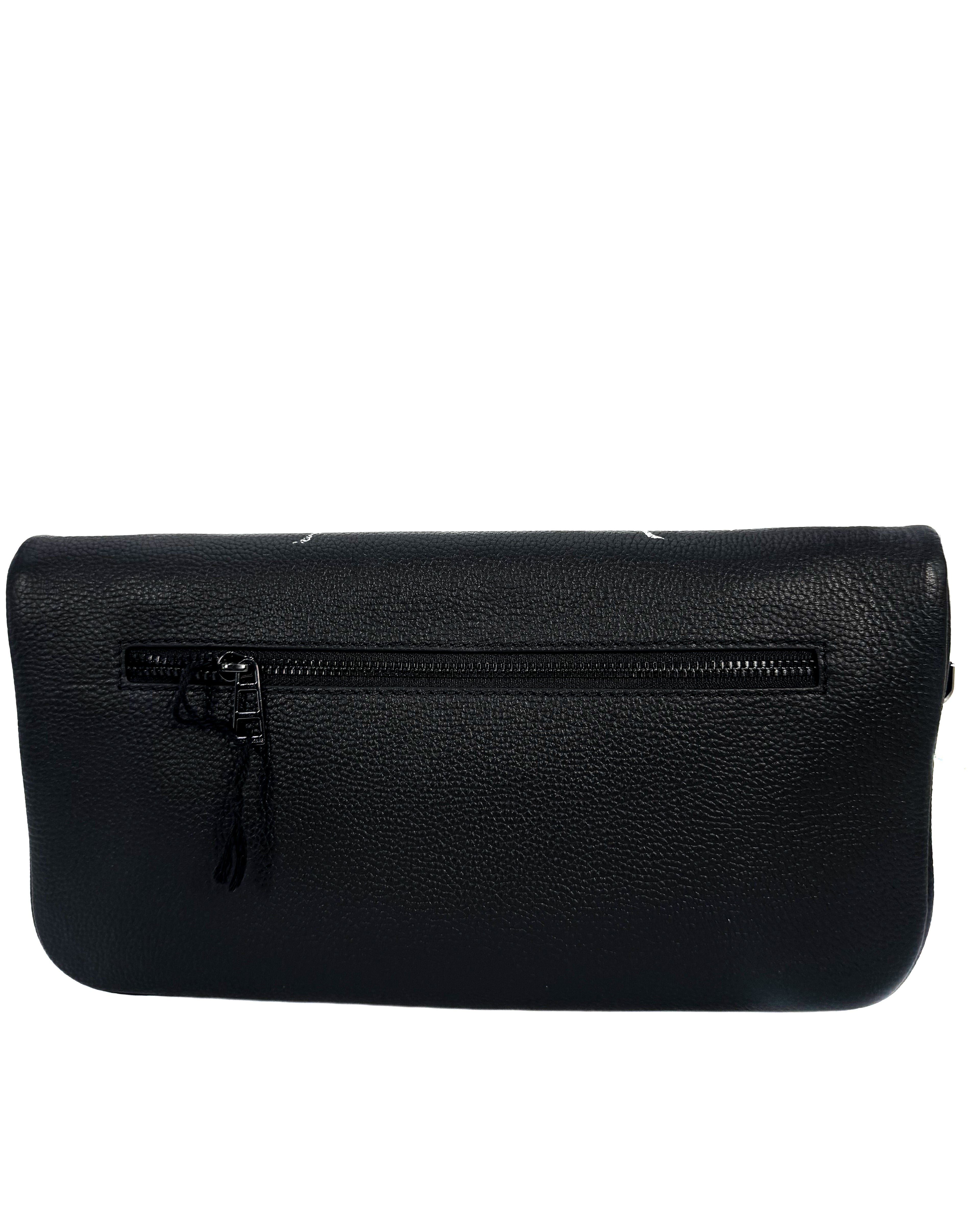 ZADIG & VOLTAIRE - ROCK GRAINED LEATHER PUNK BLACK