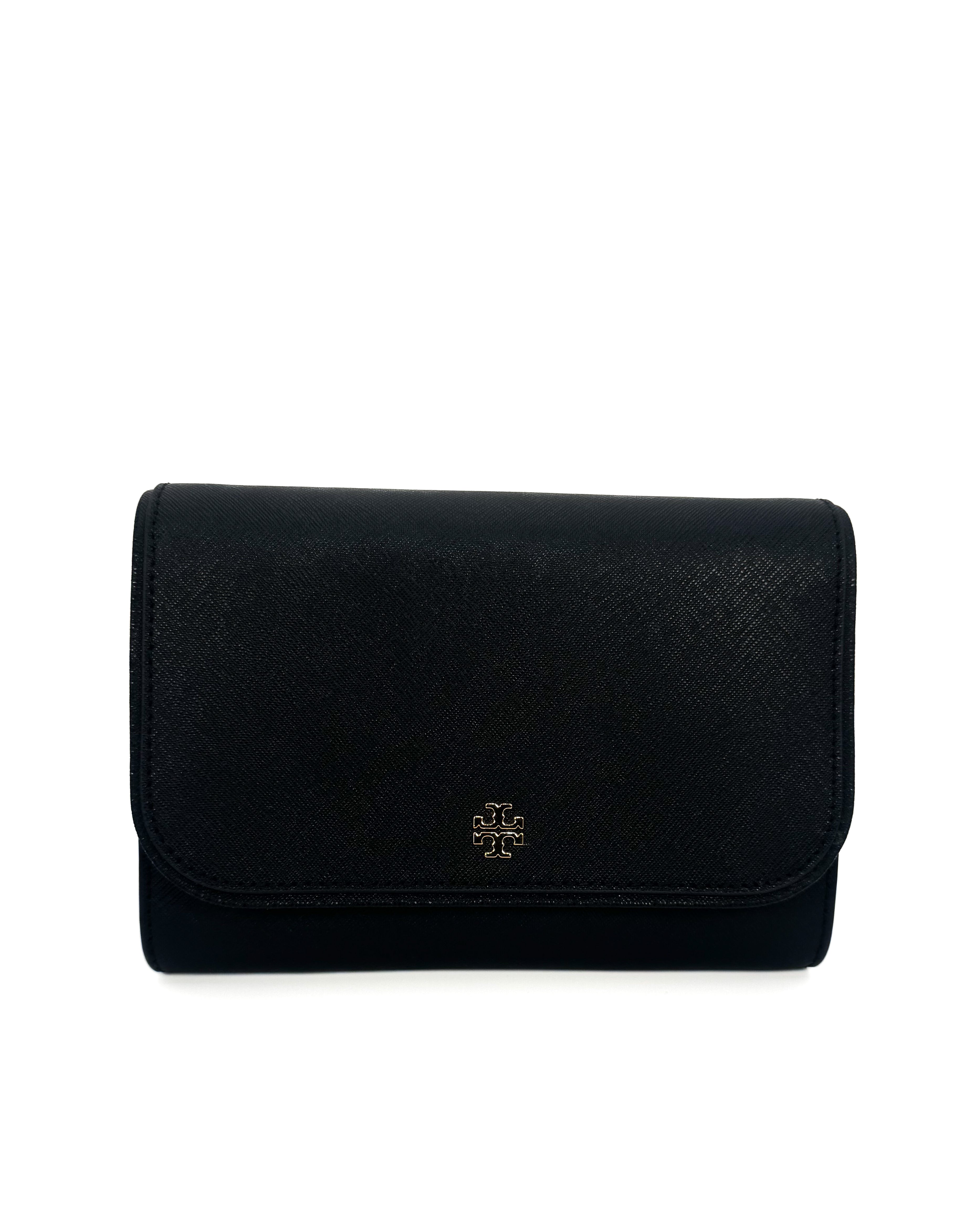 TORY BURCH - EMERSON CHAIN WALLET	BLACK /001