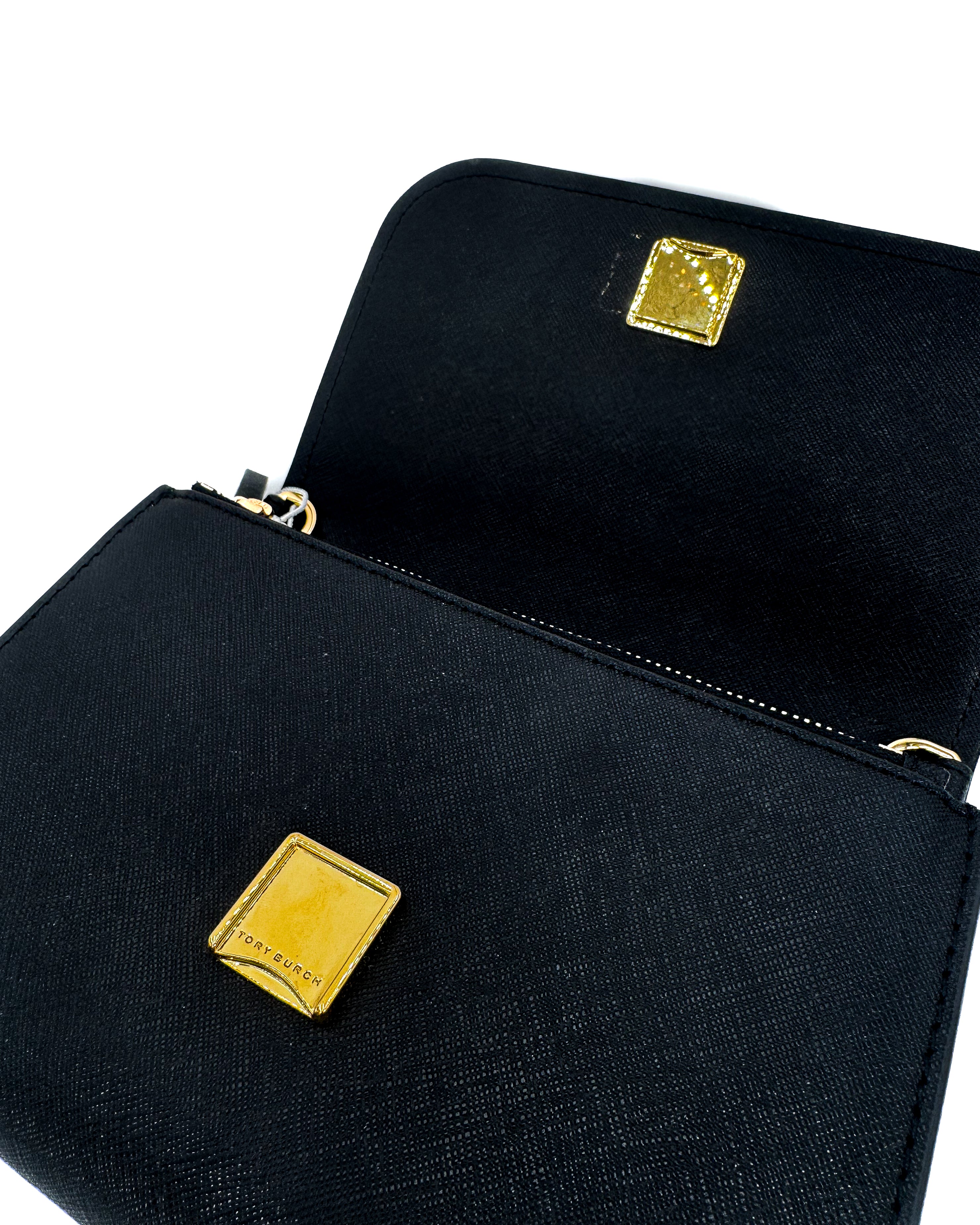 TORY BURCH - EMERSON CHAIN WALLET	BLACK /001
