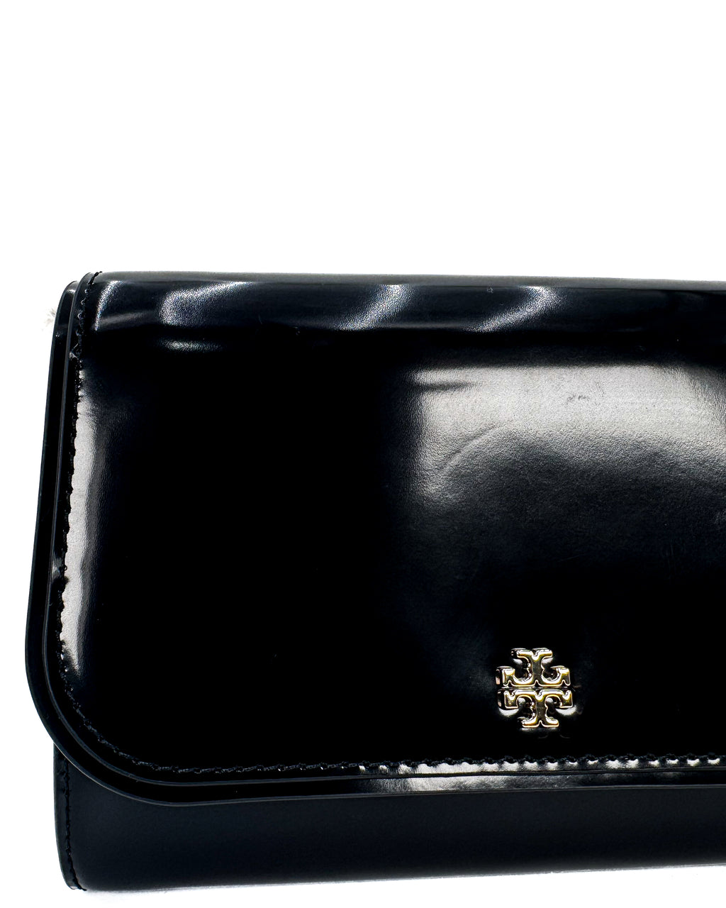TORY BURCH - EMERSON SMOOTH CHAIN WALLET BLACK /001