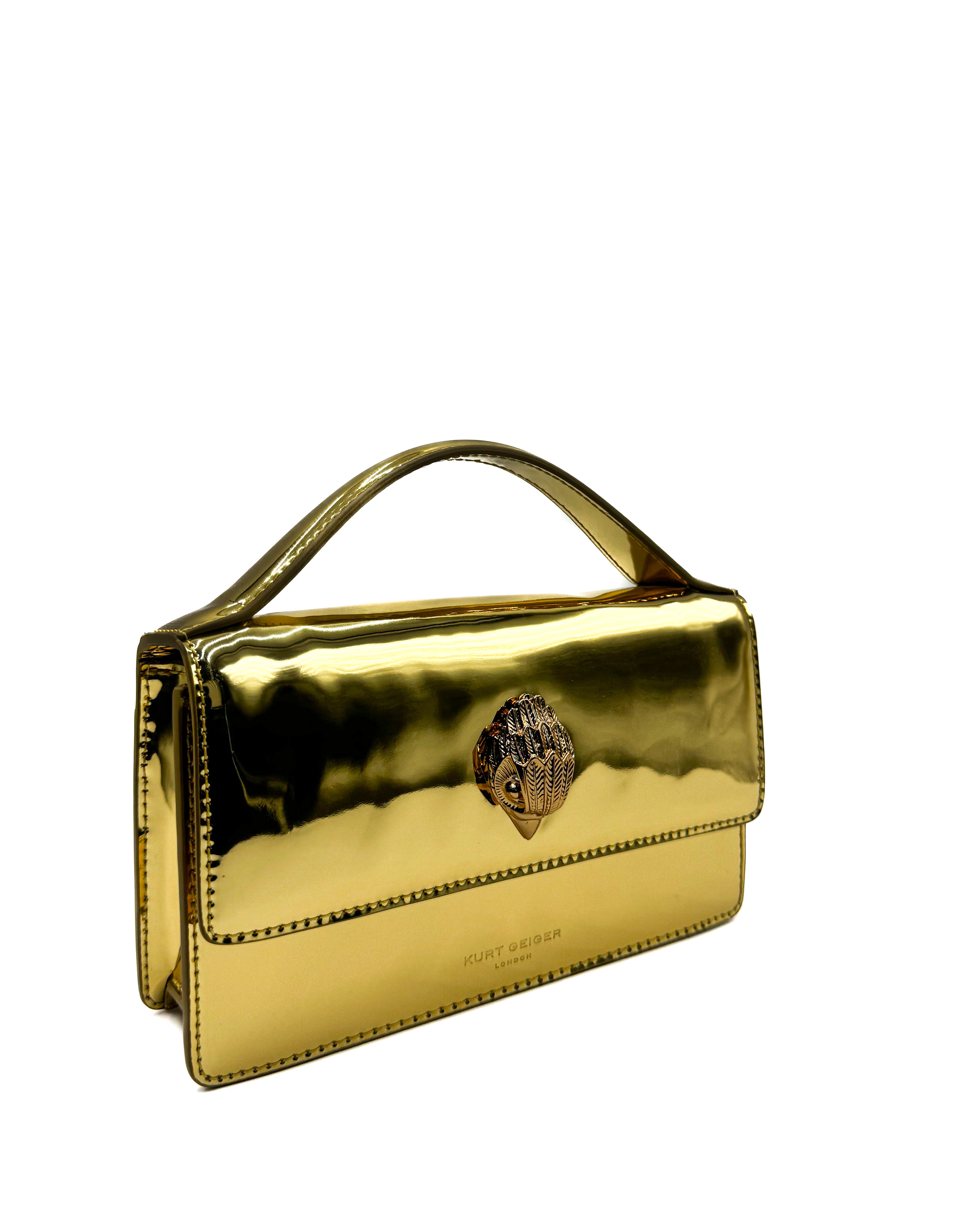 KURT GEIGER - SM BOND TOP HANDLE BAG GOLD