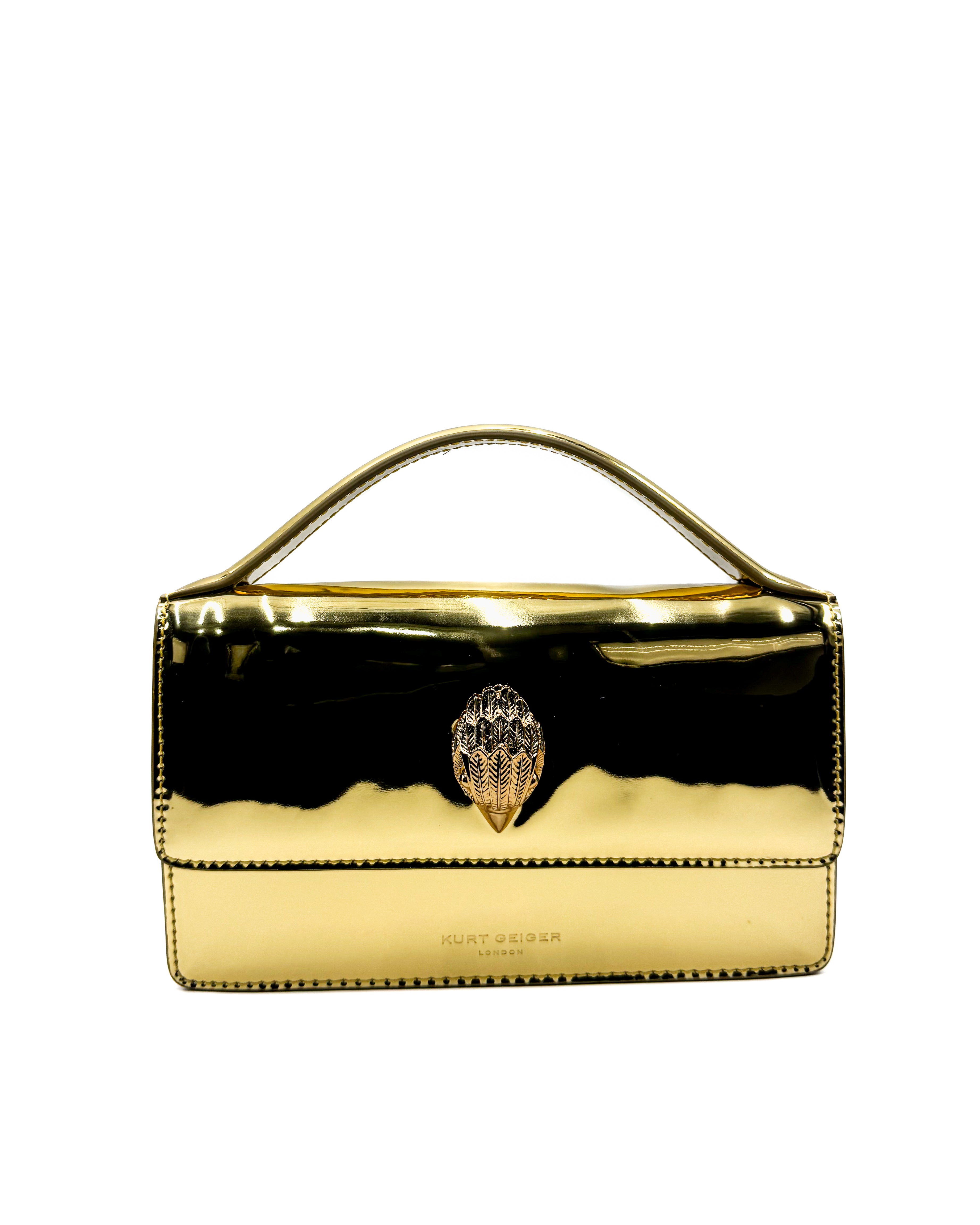 KURT GEIGER - SM BOND TOP HANDLE BAG GOLD