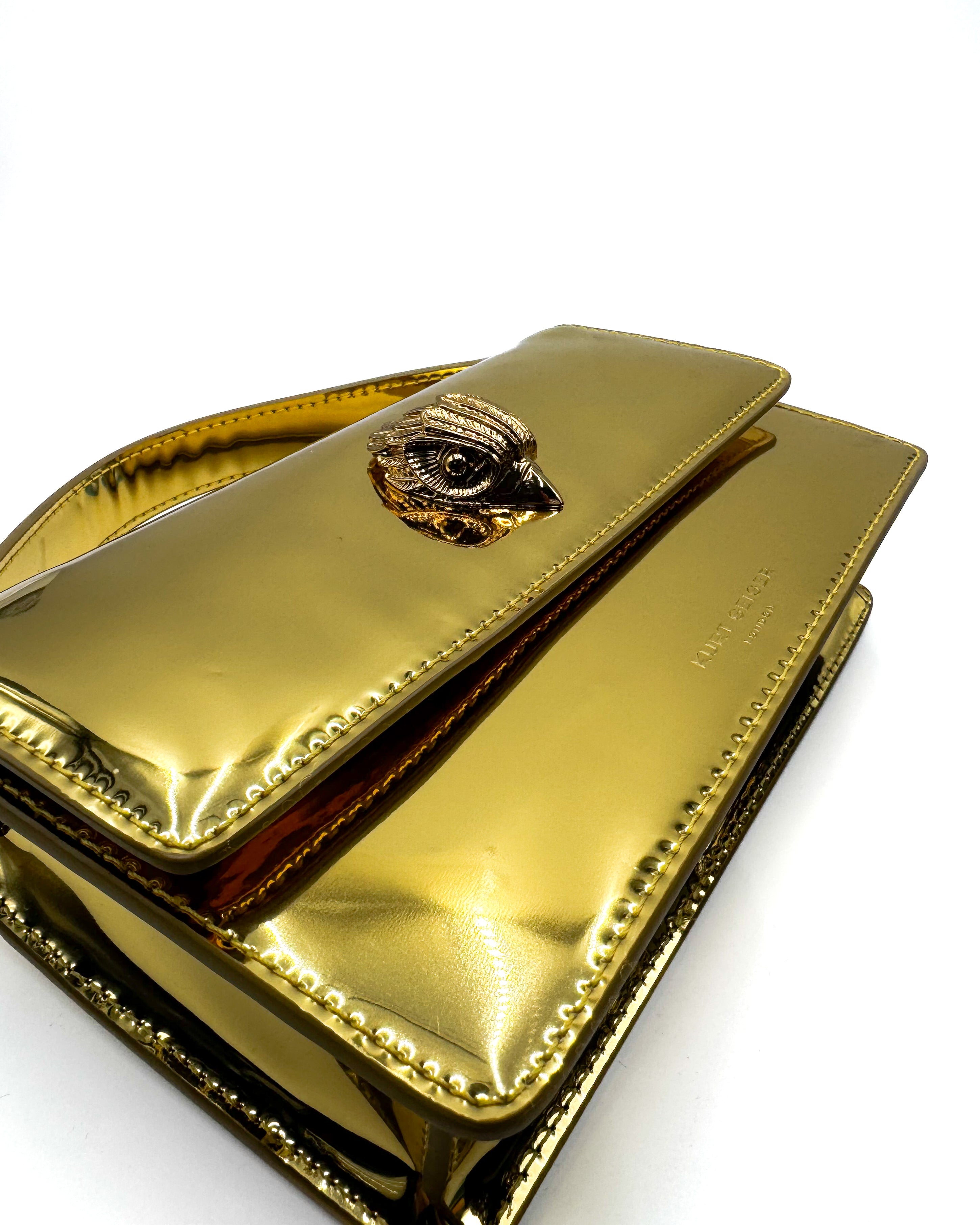 KURT GEIGER - SM BOND TOP HANDLE BAG GOLD