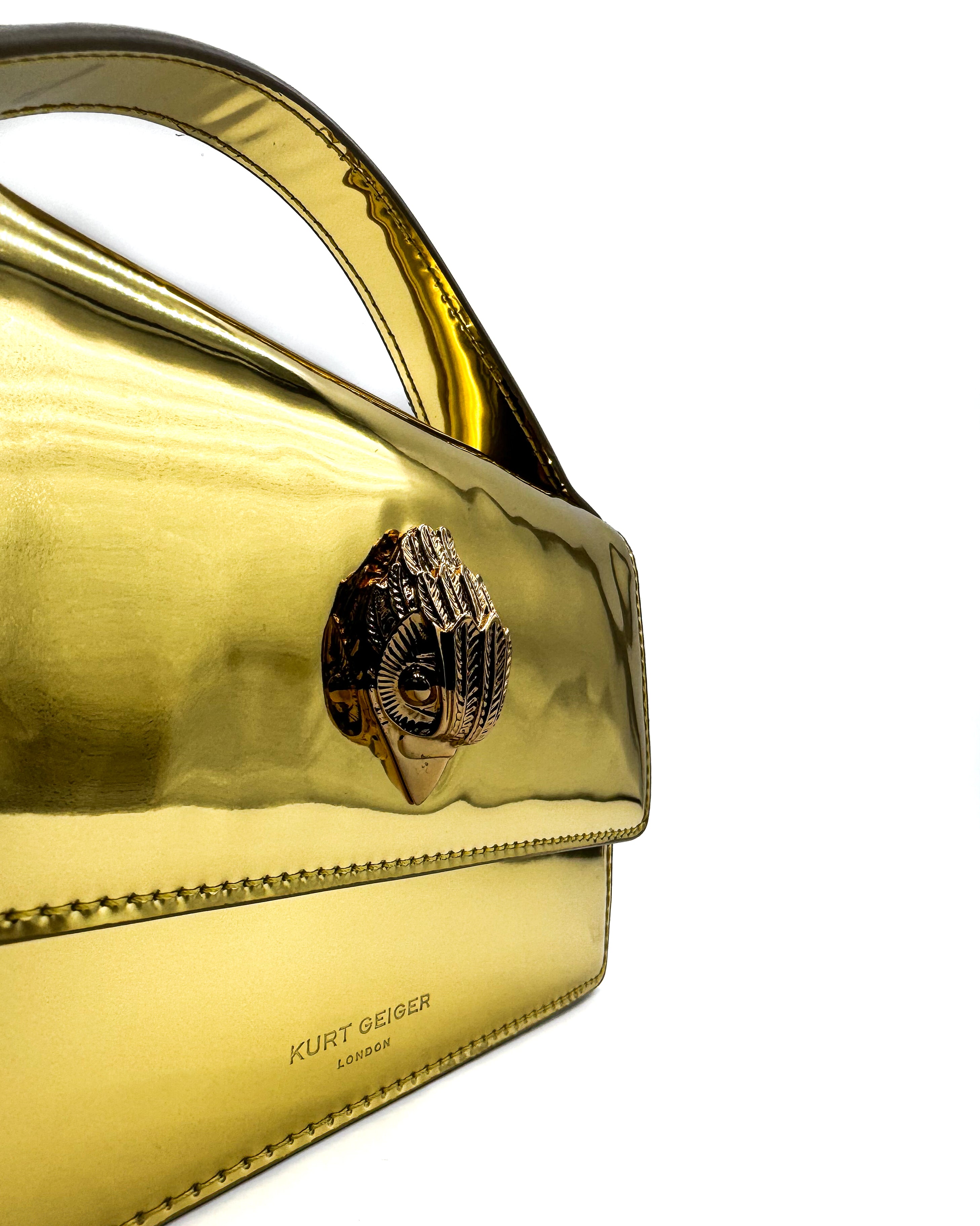 KURT GEIGER - SM BOND TOP HANDLE BAG GOLD