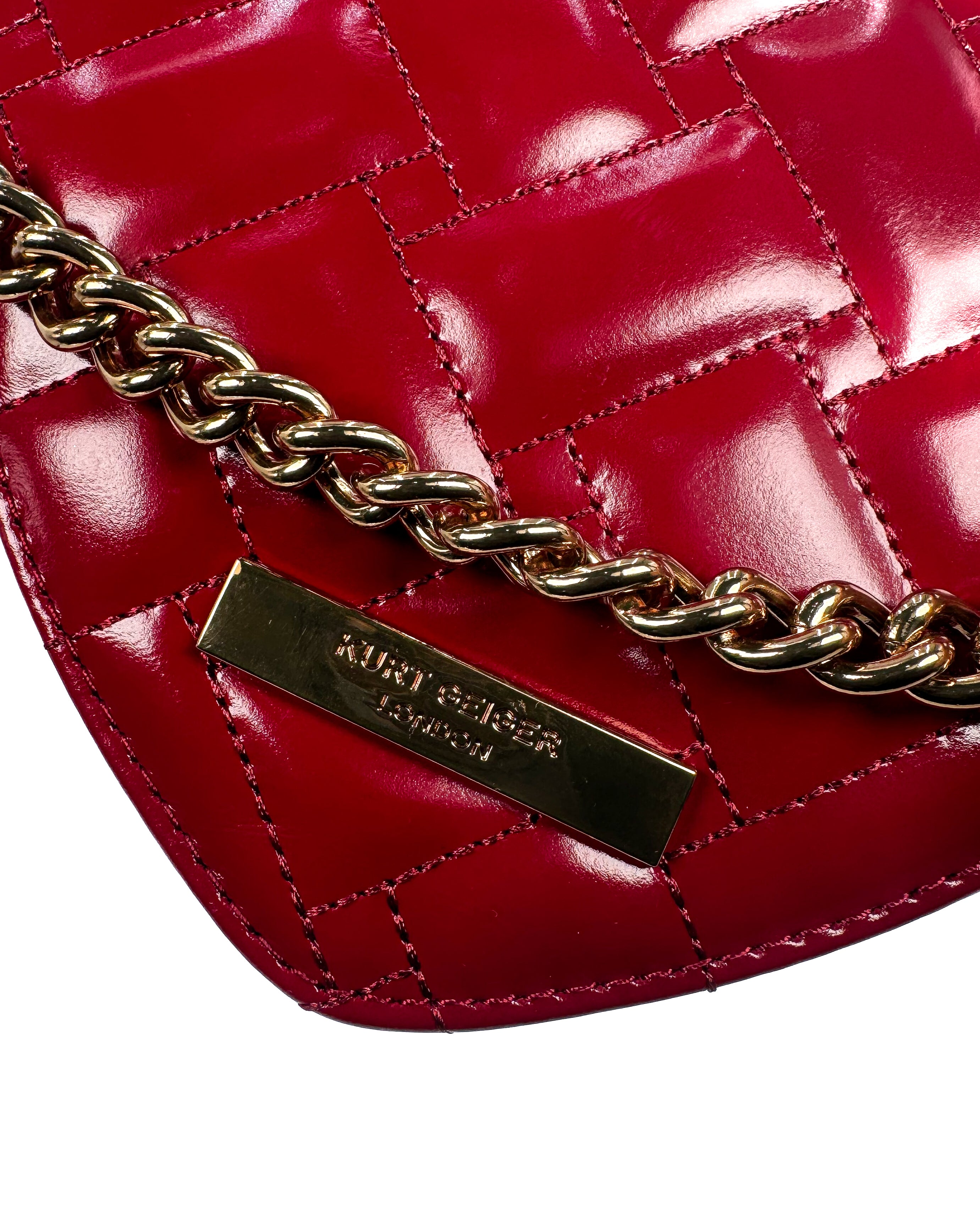 KURT GEIGER - KENSINGTON HEART BAG RED