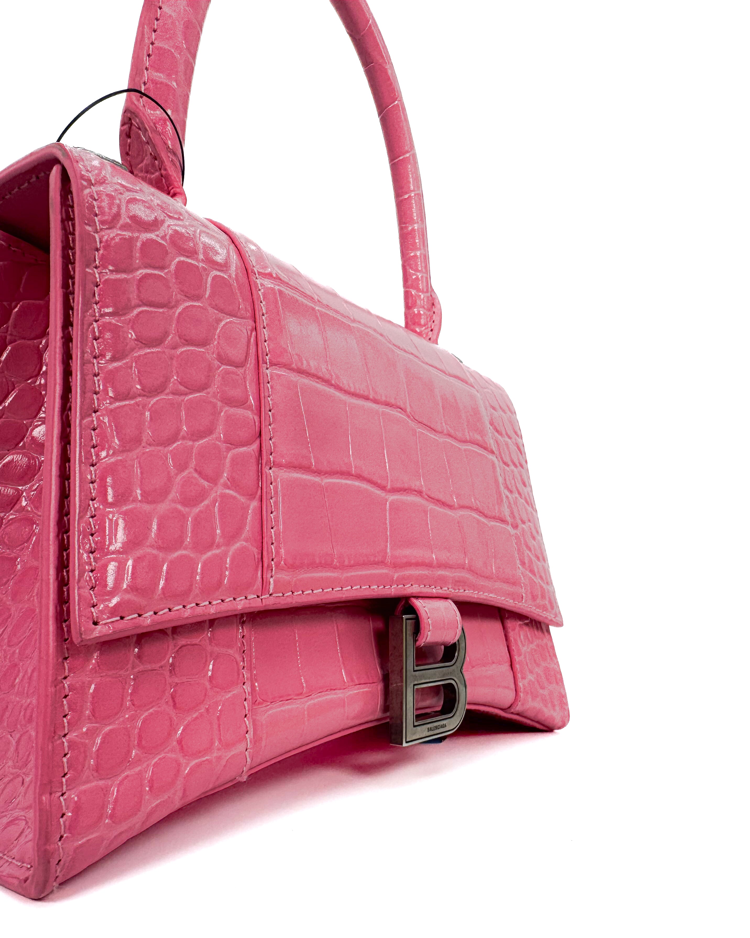 BALENCIAGA - HOURGLASS WALLET ON CHAIN PINK