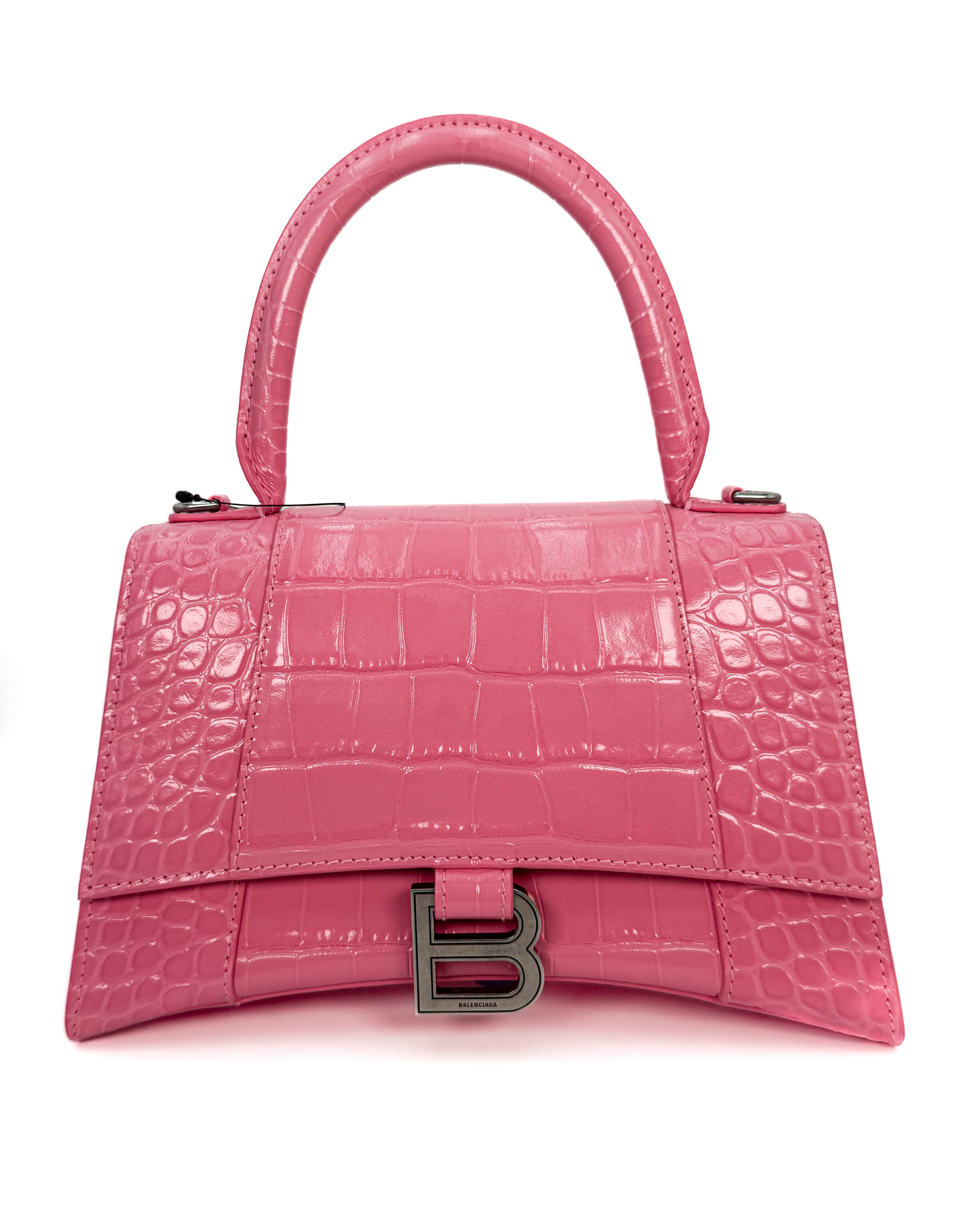 BALENCIAGA - HOURGLASS WALLET ON CHAIN PINK