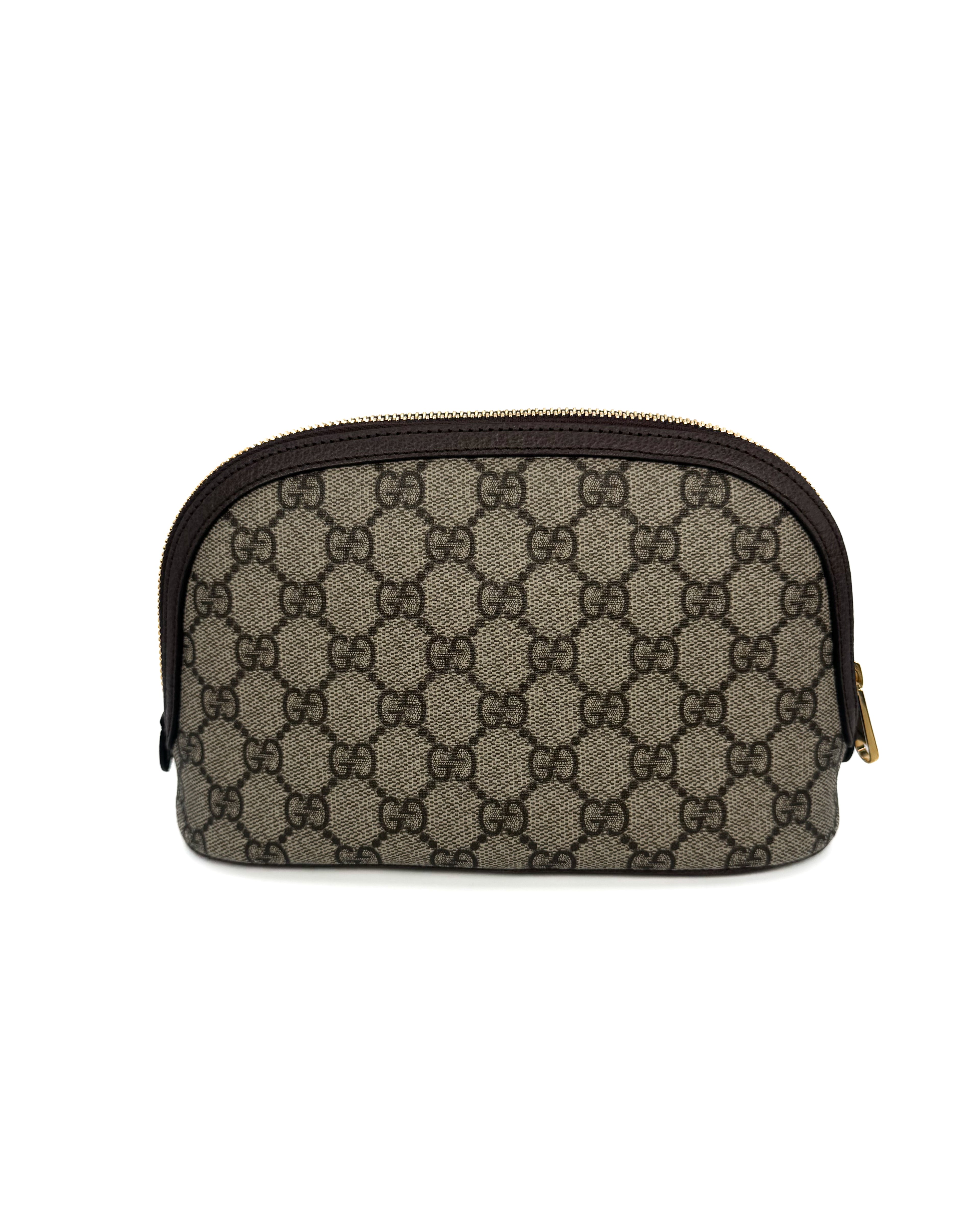 GUCCI - OPHIDIA GG LARGE COSMETIC CASE BEIGE/EBANO