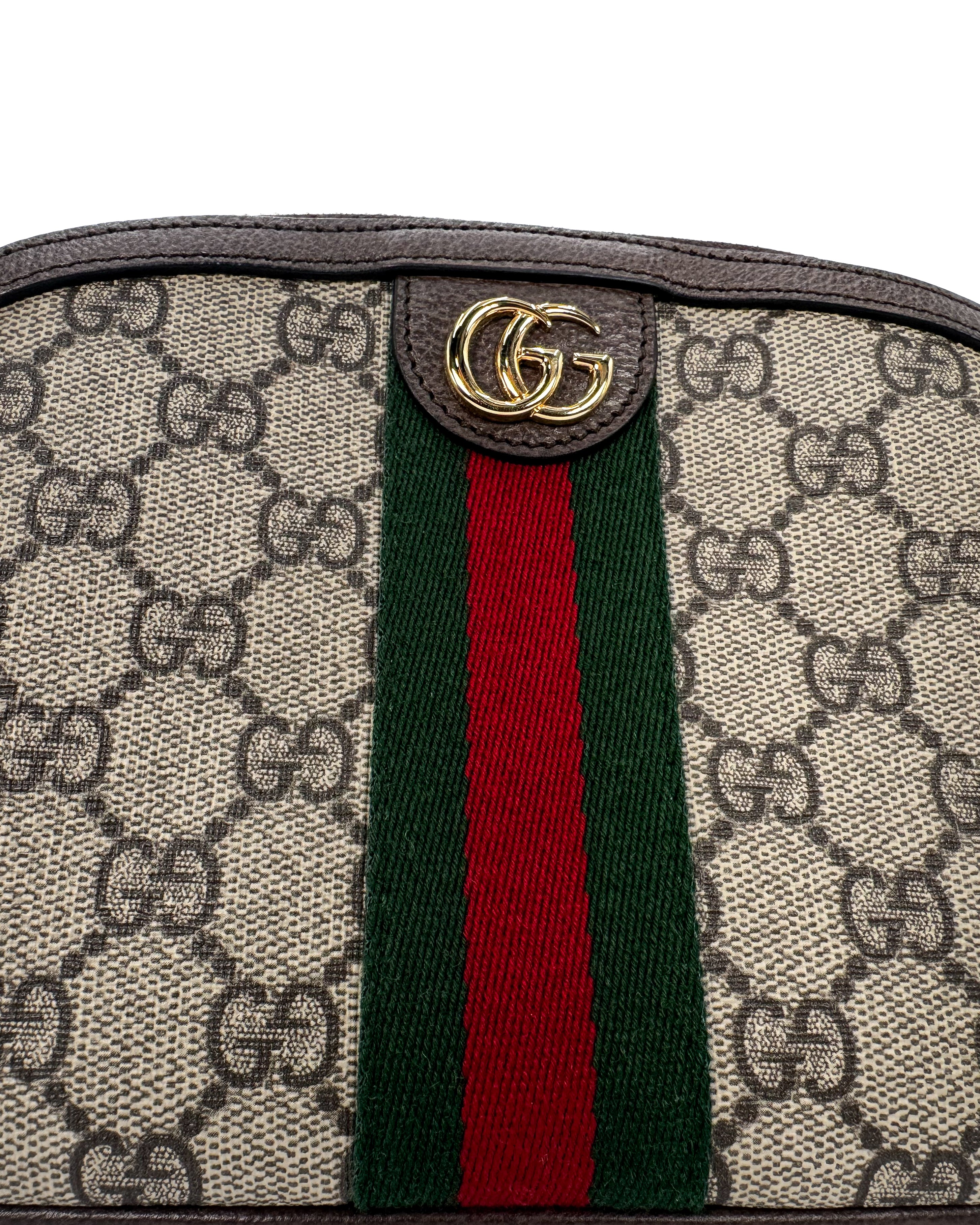 GUCCI - OPHIDIA GG LARGE COSMETIC CASE BEIGE/EBANO