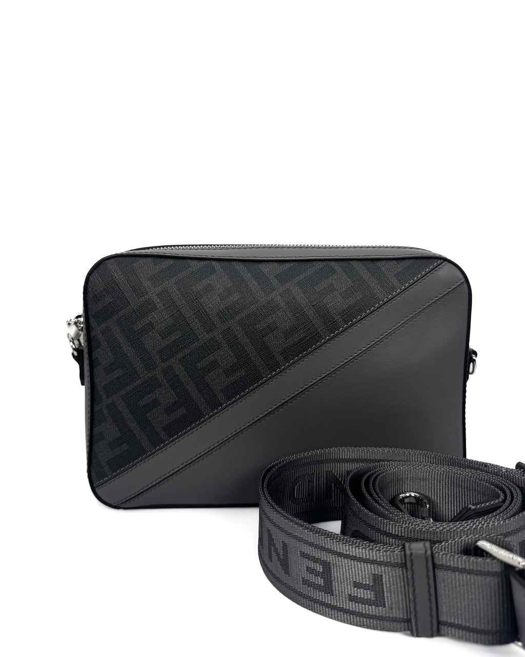 FENDI - DIAGONAL CAMERA CASE GREY