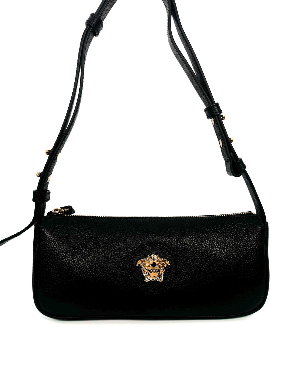 VERSACE - SHOULDER BAG VITELLO GRANATO BLACK
