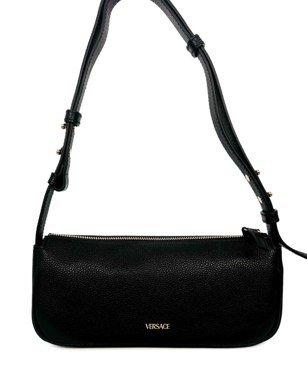 VERSACE - SHOULDER BAG VITELLO GRANATO BLACK