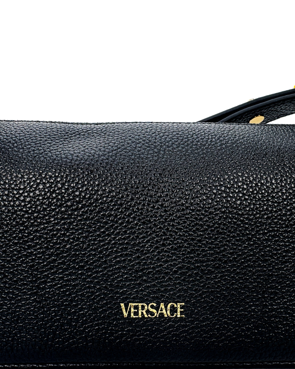 VERSACE - SHOULDER BAG VITELLO GRANATO BLACK