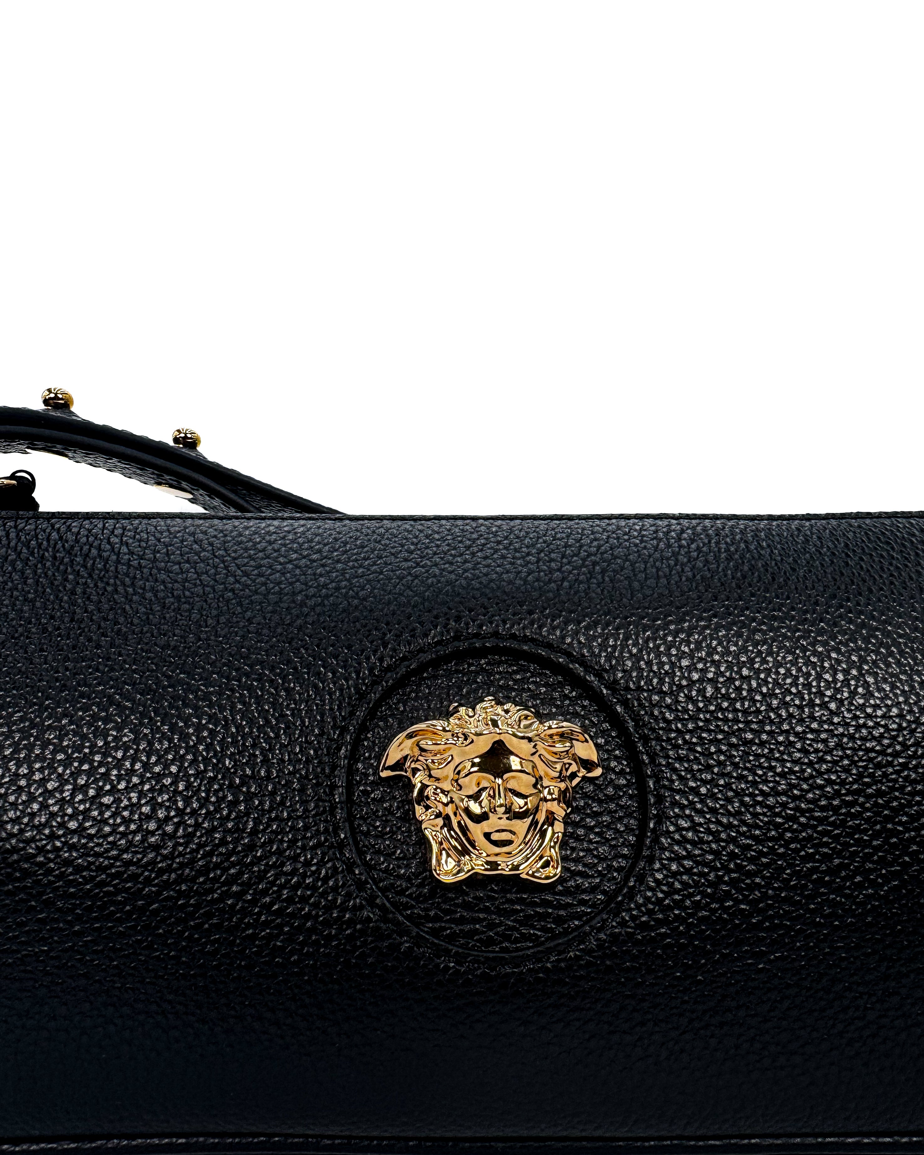 VERSACE - SHOULDER BAG VITELLO GRANATO BLACK
