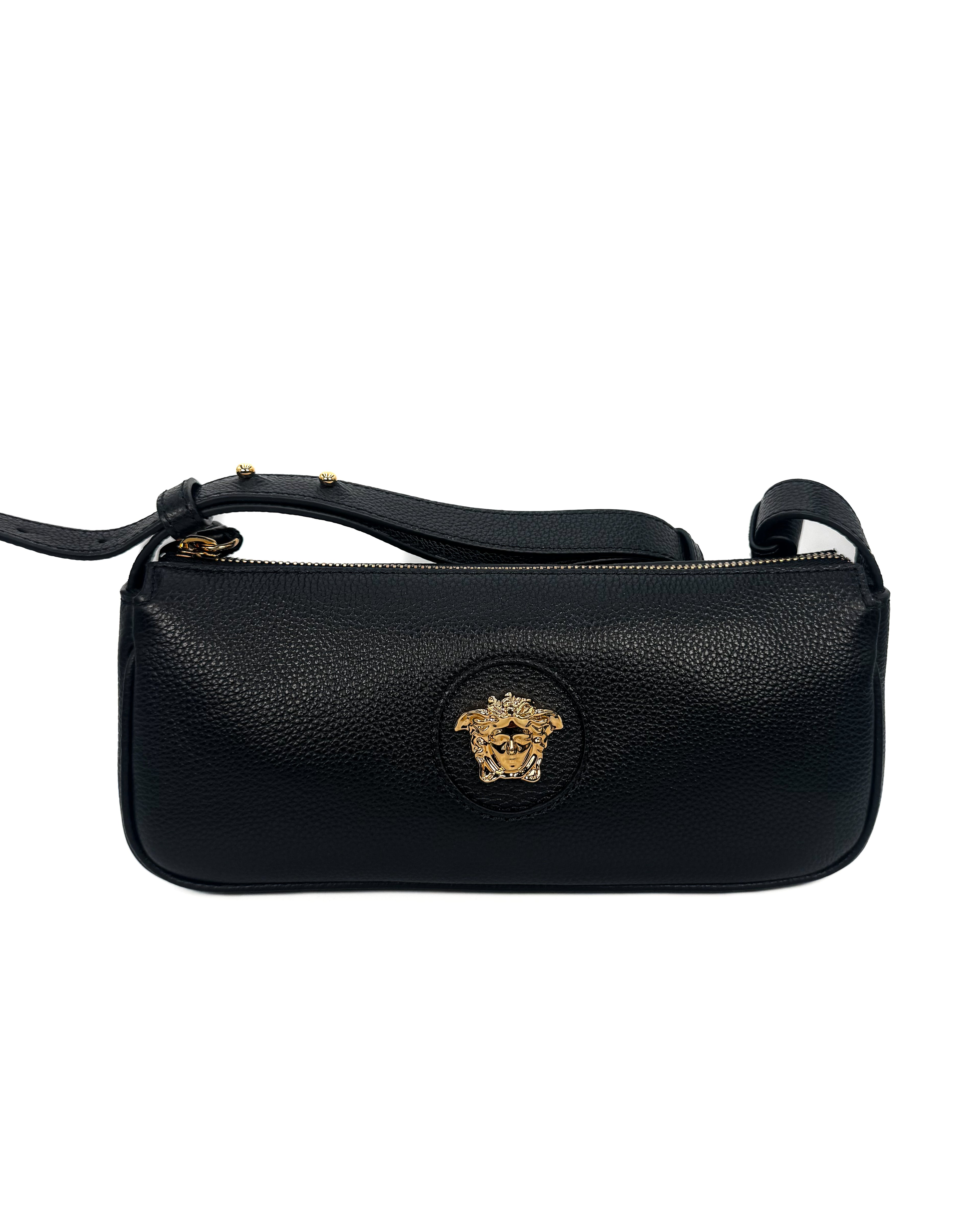 VERSACE - SHOULDER BAG VITELLO GRANATO BLACK