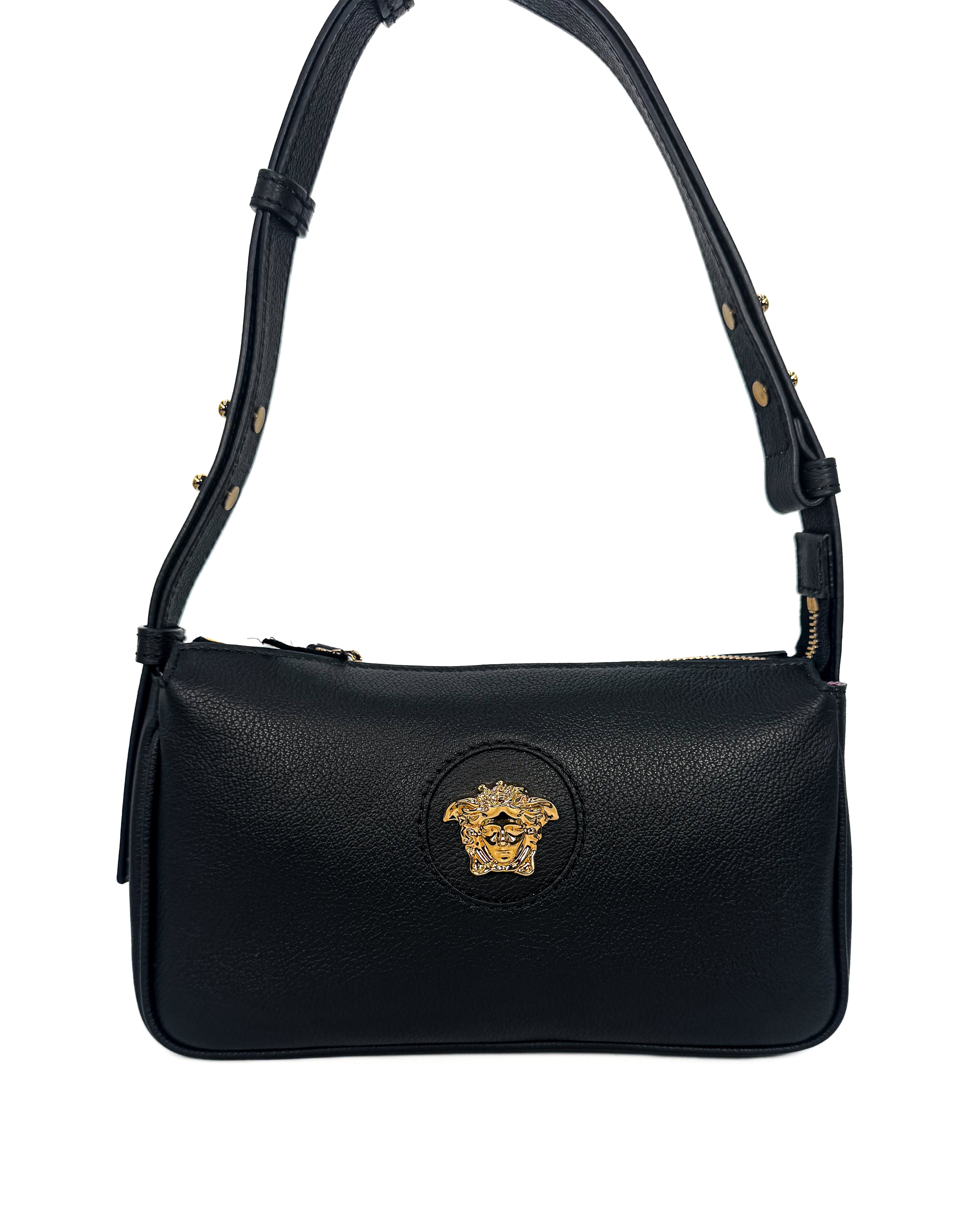 VERSACE - SHOULDER BAG VITELLO BLACK