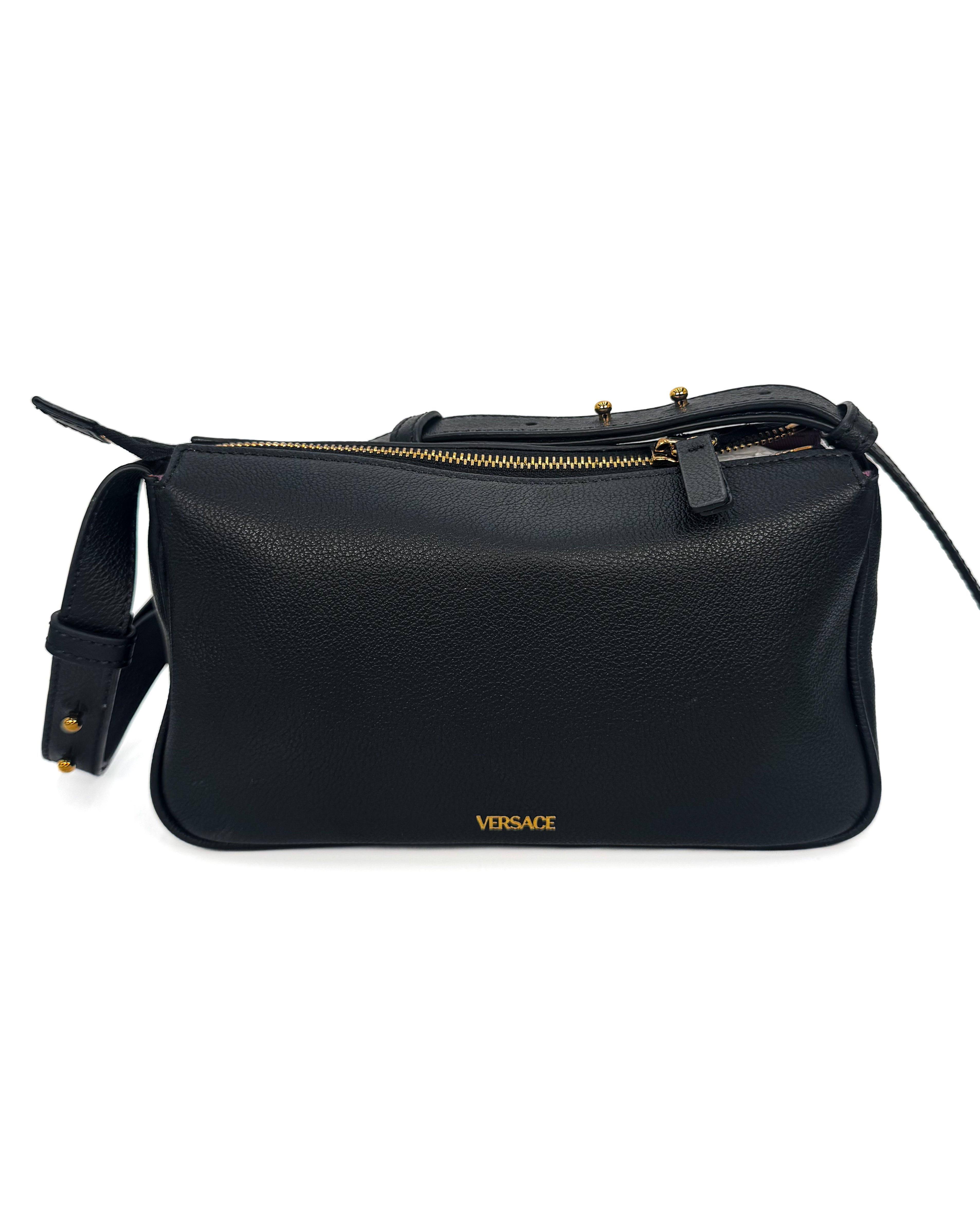 VERSACE - SHOULDER BAG VITELLO BLACK