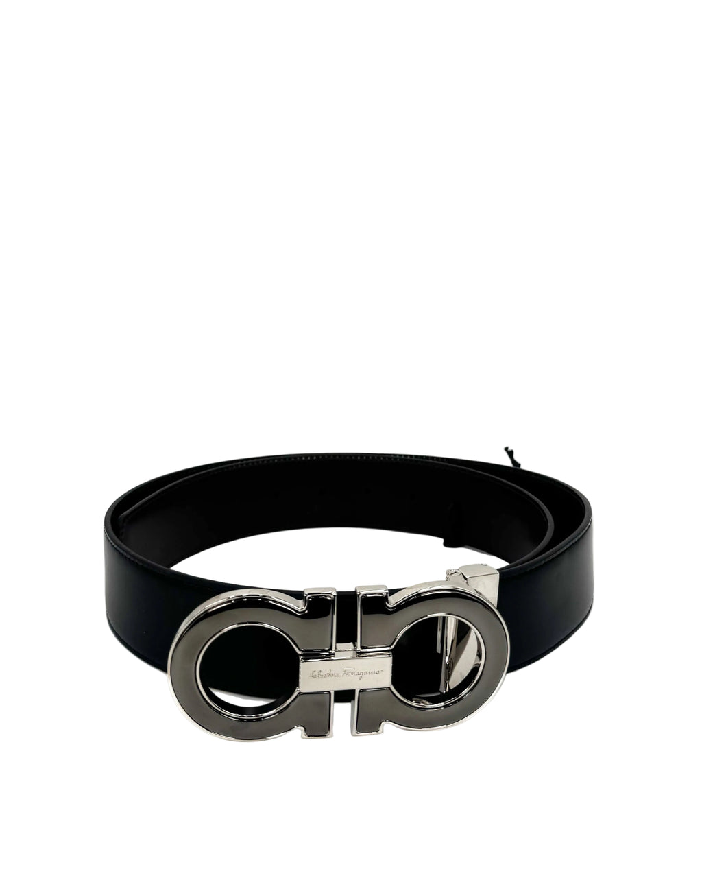 FERRAGAMO - REVERSIBLE GANCINI BELT BLACK