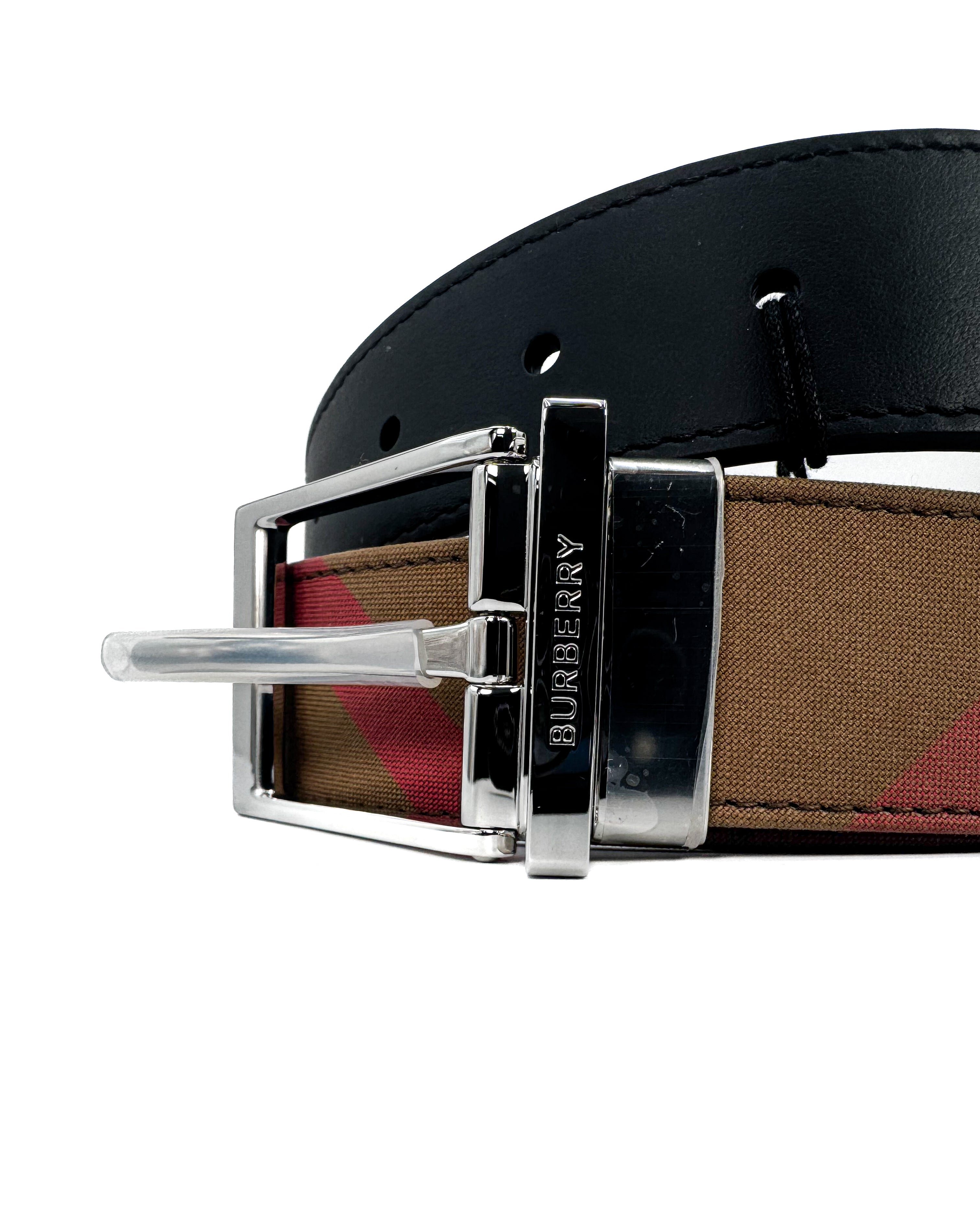 BURBERRY - MB LOUIS35 RVS CHECK TAUPE BROWN
