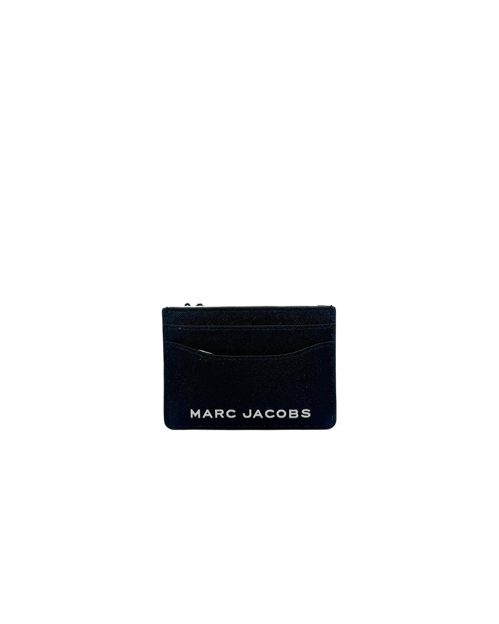 MARC JACOBS - THE LEATHER CARD CASE BLACK / SILVER