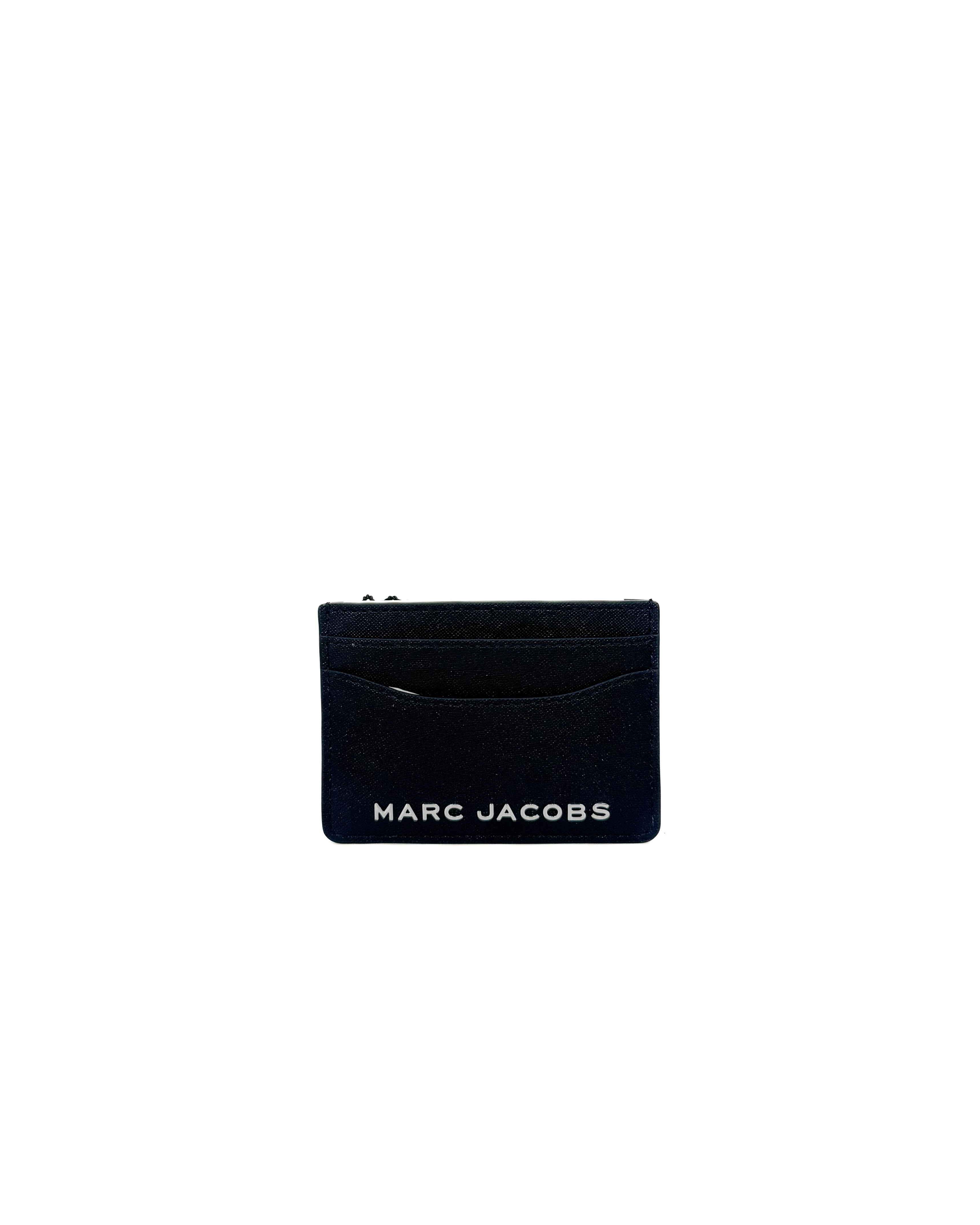 MARC JACOBS - THE LEATHER CARD CASE BLACK / SILVER