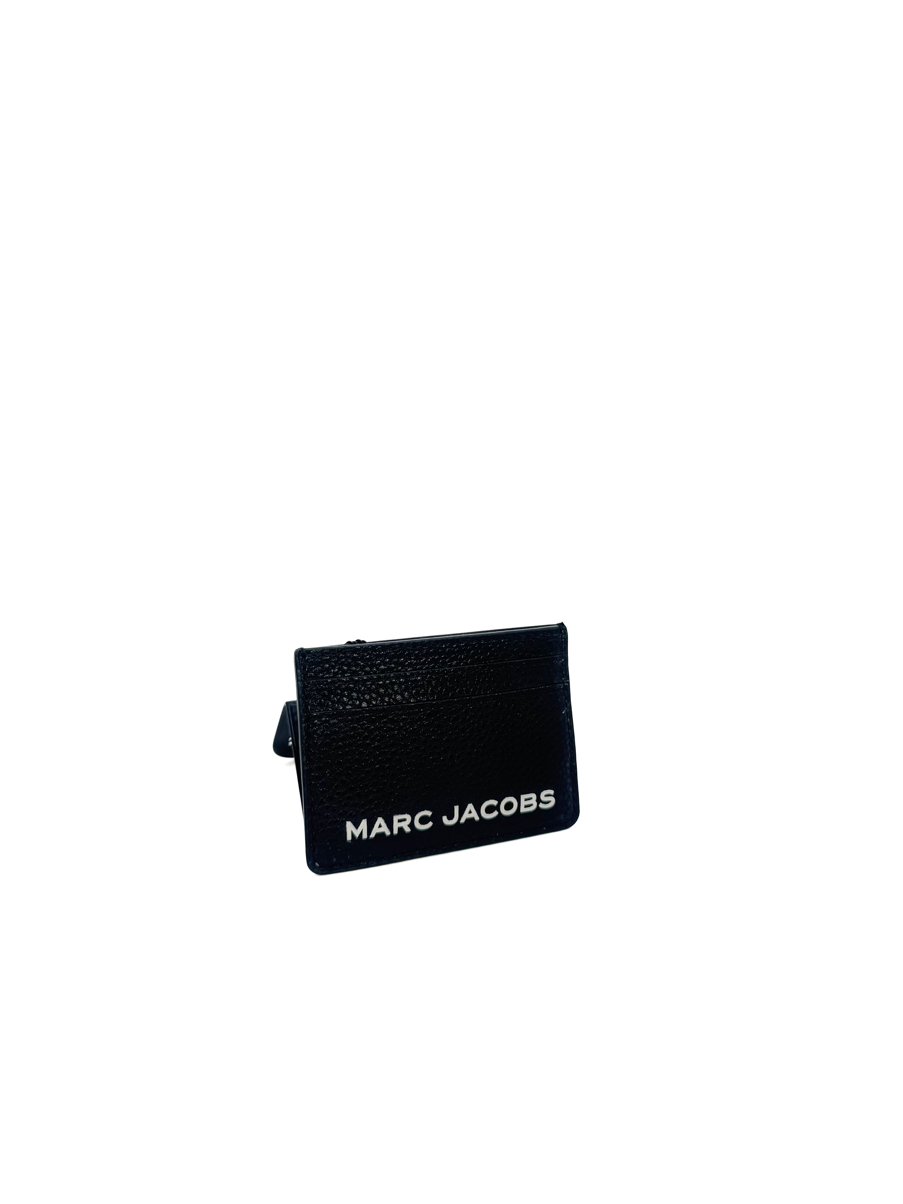 MARC JACOBS - THE LEATHER CARD CASE	BLACK