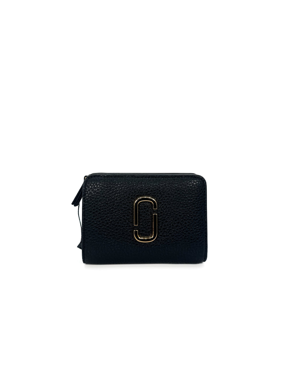MARC JACOBS - THE PEBBLE MINI COMPACT WALLET BLACK 001