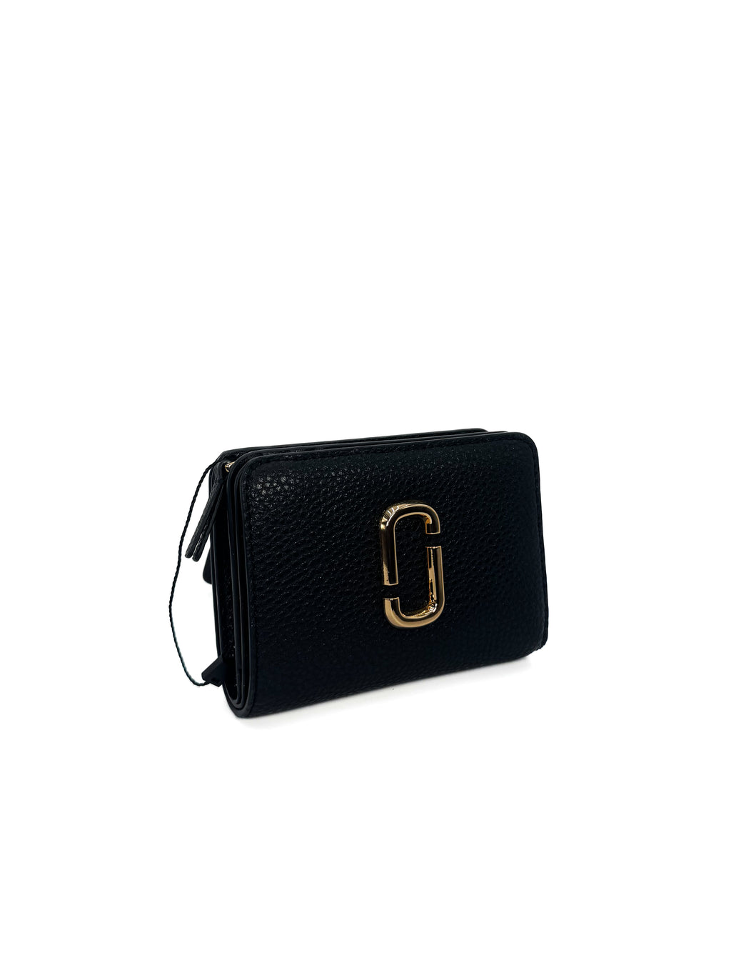 MARC JACOBS - THE PEBBLE MINI COMPACT WALLET BLACK 001