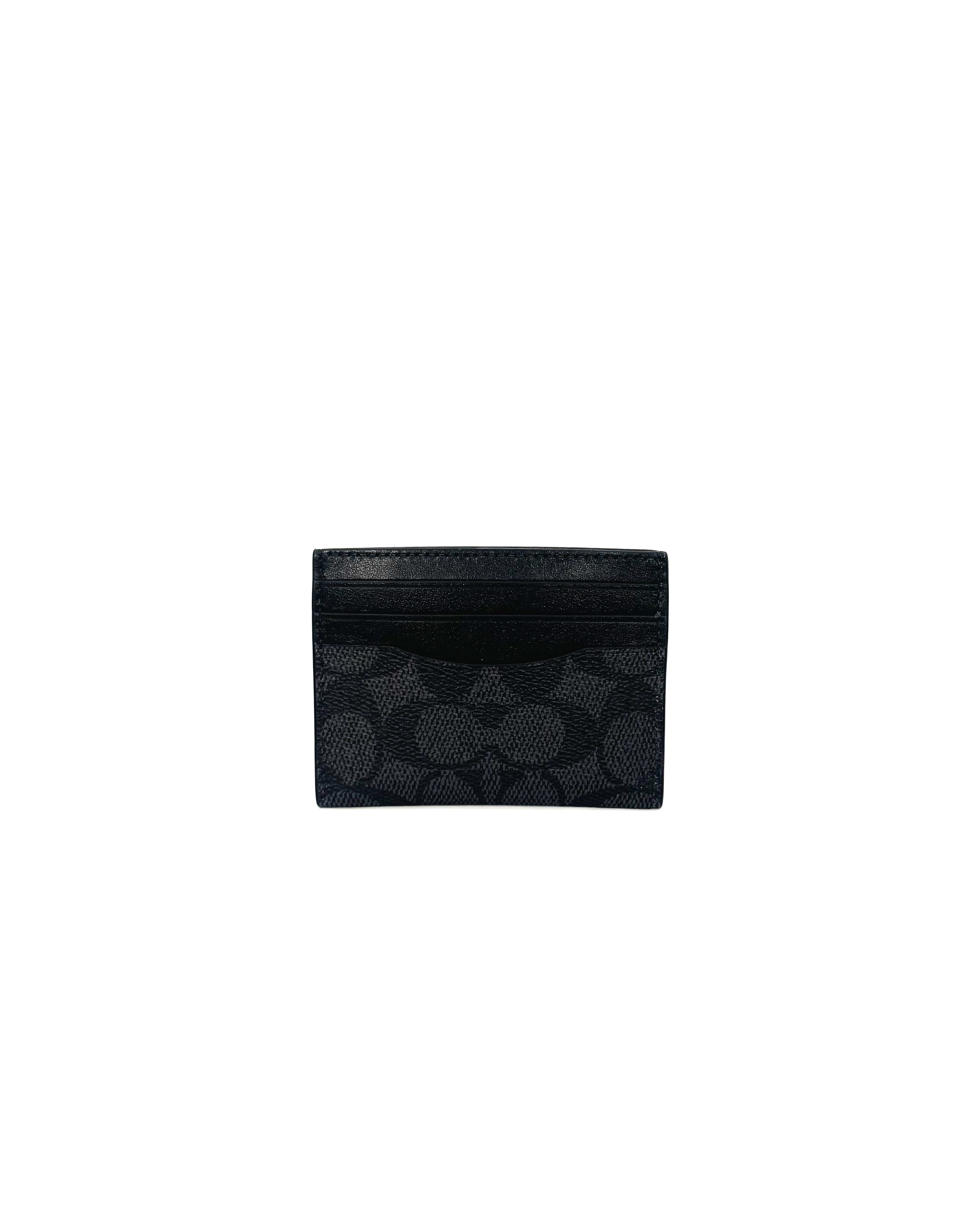 COACH - SLIM ID CC SIGNATURE CHARCOAL/BLACK
