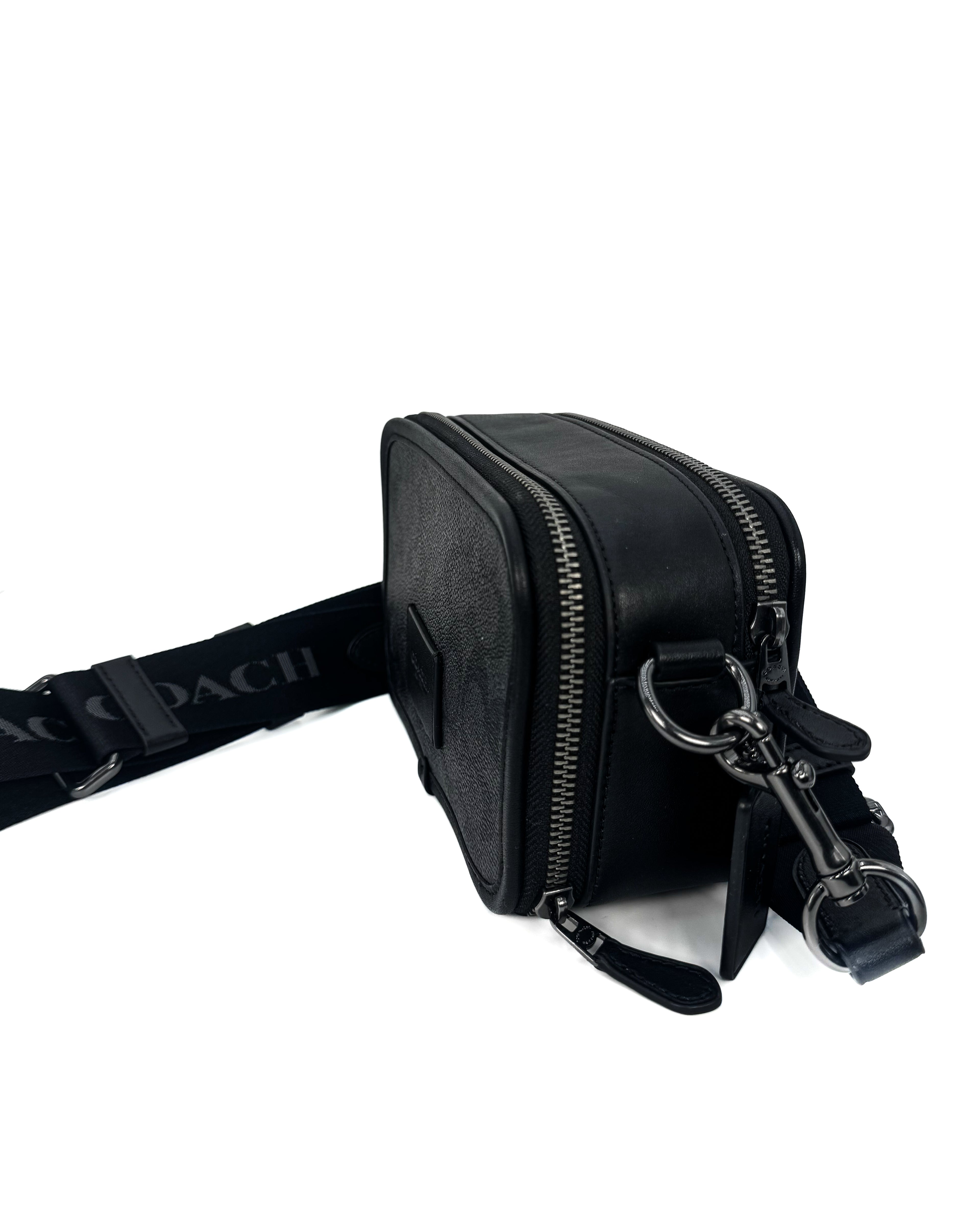 COACH - WYATT CROSSBODY SIGNATURE QB/CHARCOAL/BLACK