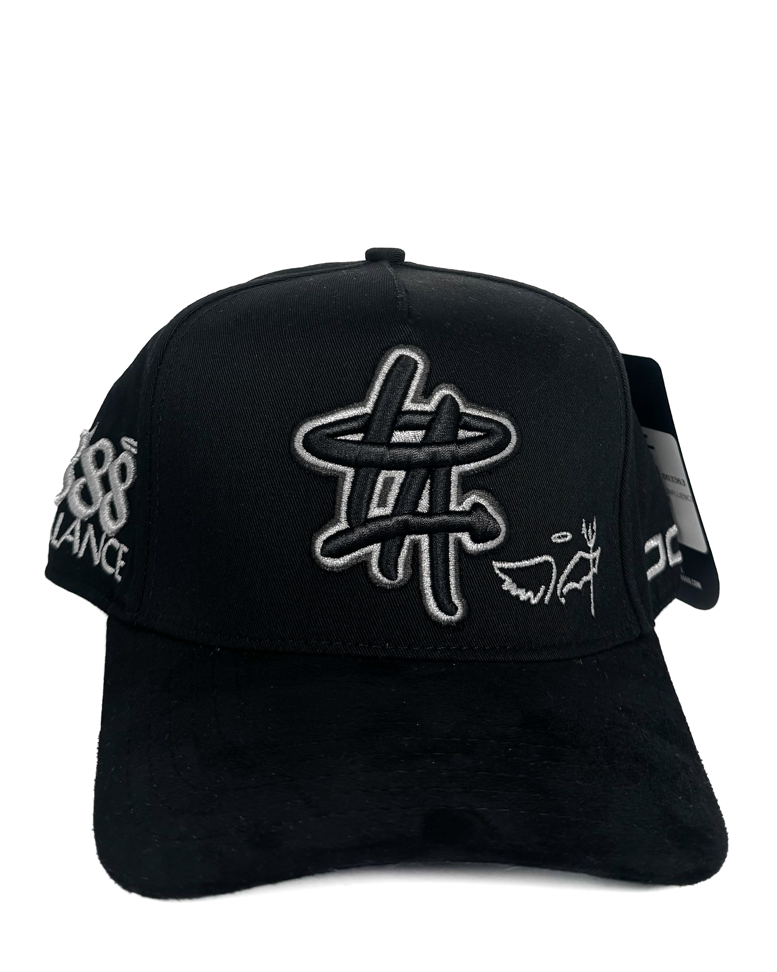 JC - HATS LA BAD INFLUENCE BLACK SILVER
