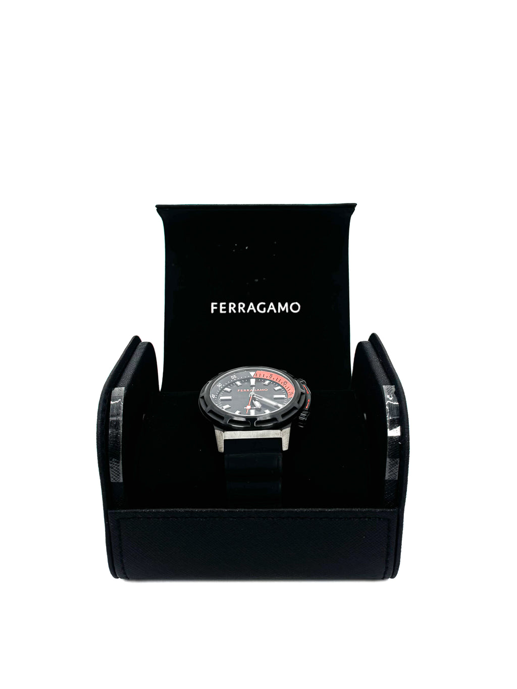 FERRAGAMO - GEN Z 46 MM QTZ SILICONE BLACK