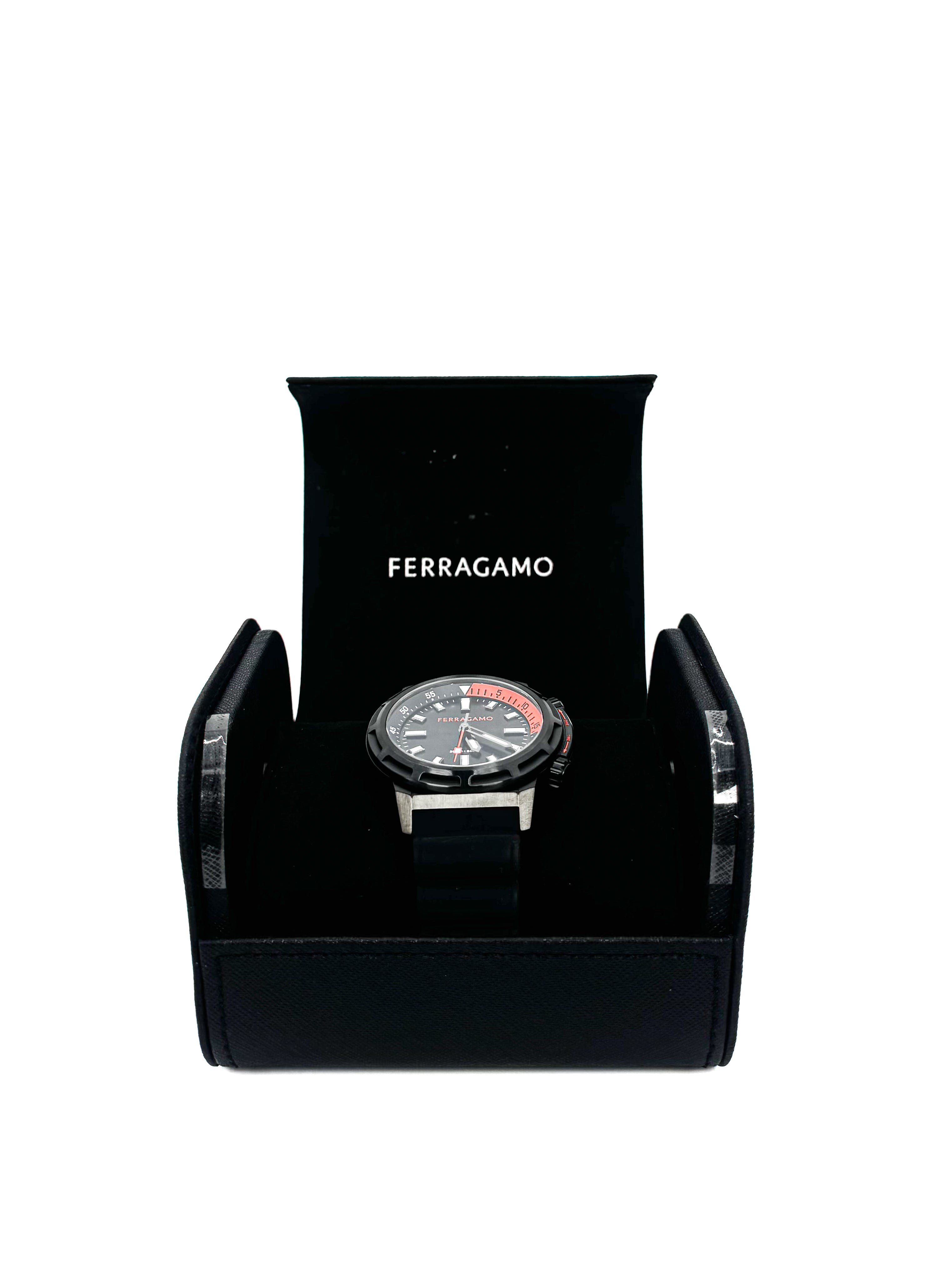 FERRAGAMO - GEN Z 46 MM QTZ SILICONE BLACK