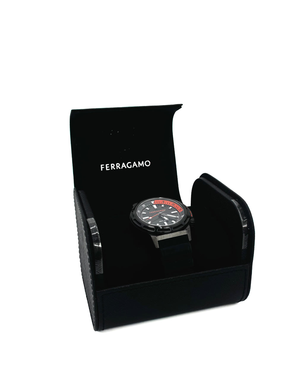 FERRAGAMO - GEN Z 46 MM QTZ SILICONE BLACK