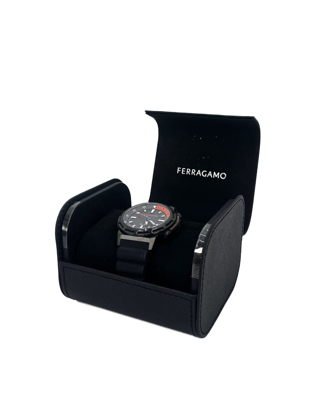 FERRAGAMO - GEN Z 46 MM QTZ SILICONE BLACK