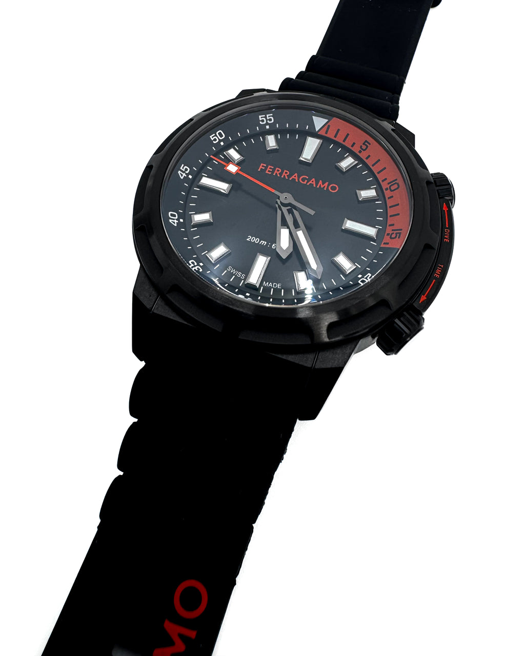 FERRAGAMO - GEN Z 46 MM QTZ SILICONE BLACK