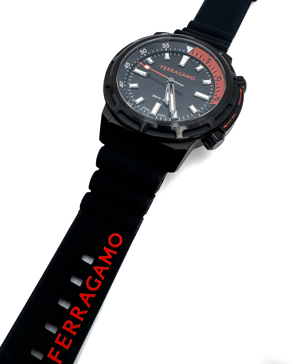 FERRAGAMO - GEN Z 46 MM QTZ SILICONE BLACK