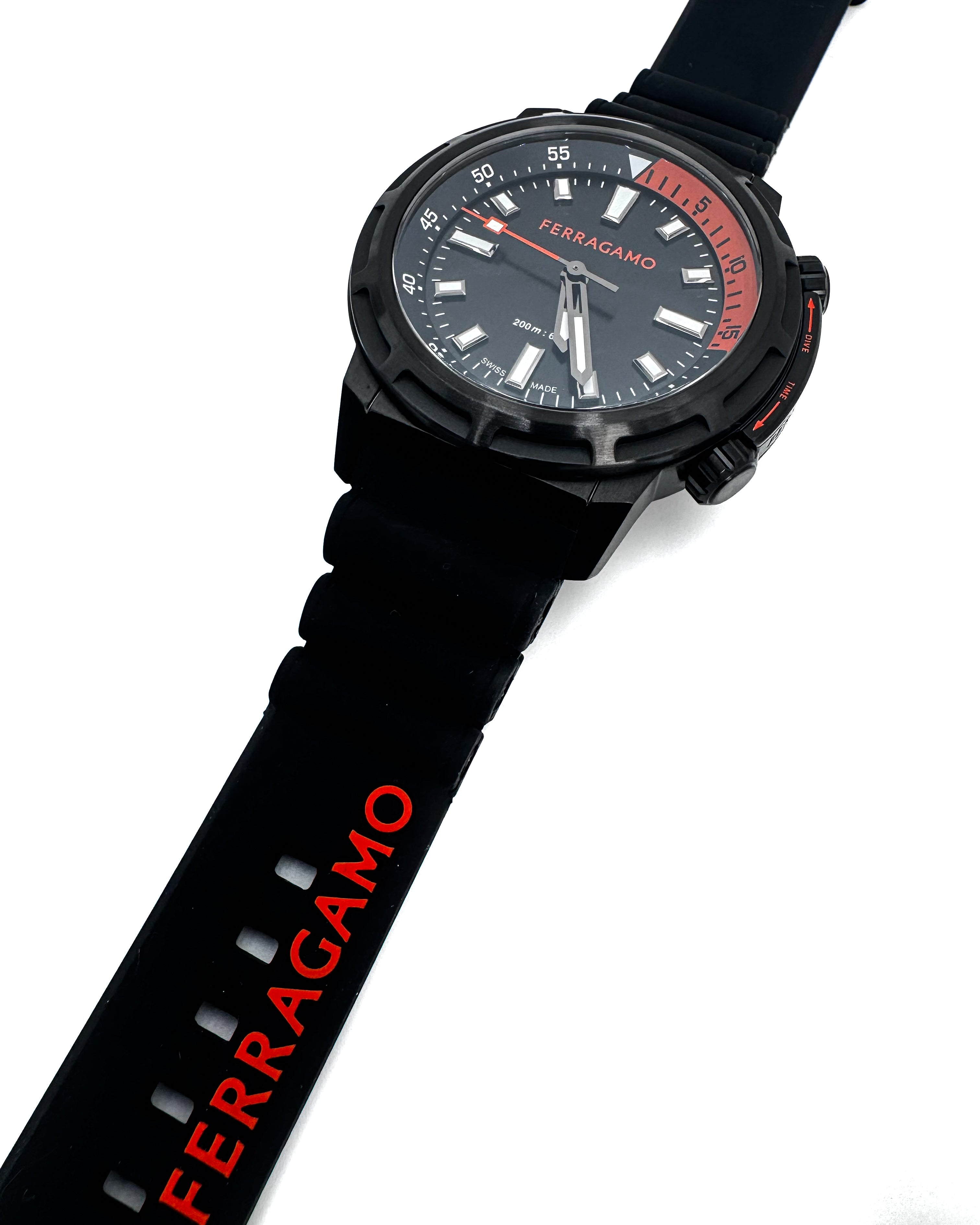 FERRAGAMO - GEN Z 46 MM QTZ SILICONE BLACK