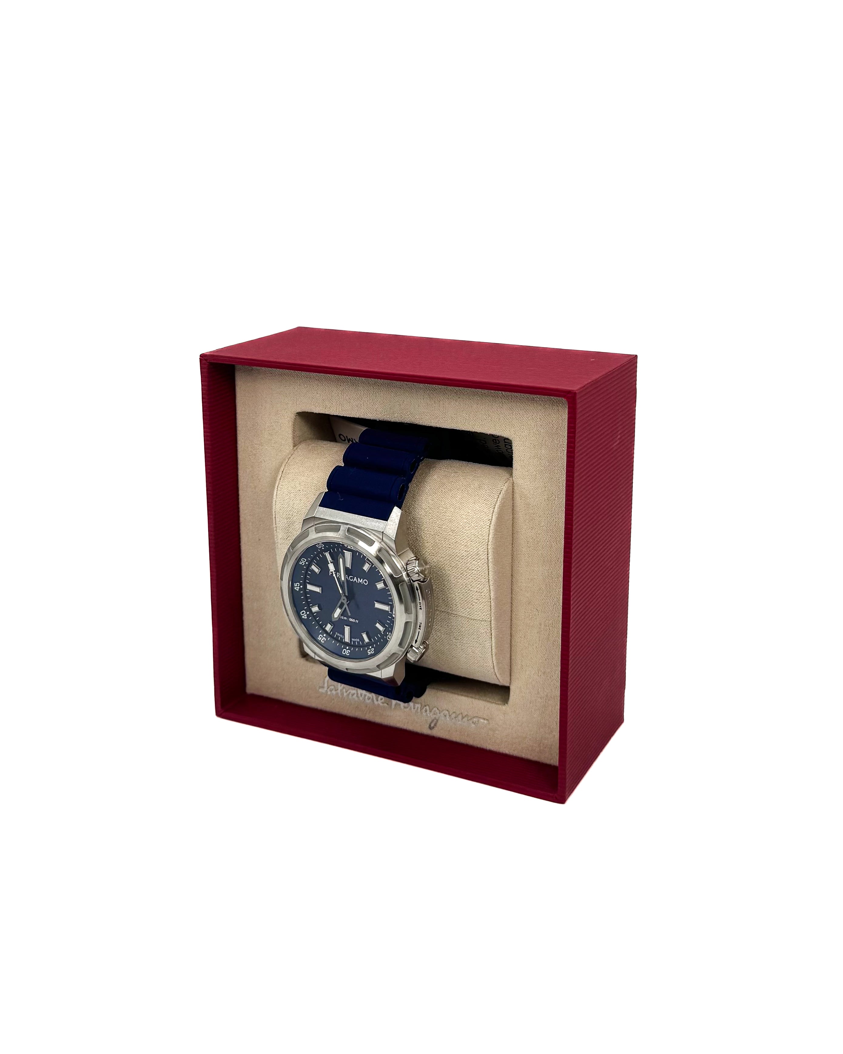 FERRAGAMO - GEN Z 46 MM QTZ SILICONE BLUE