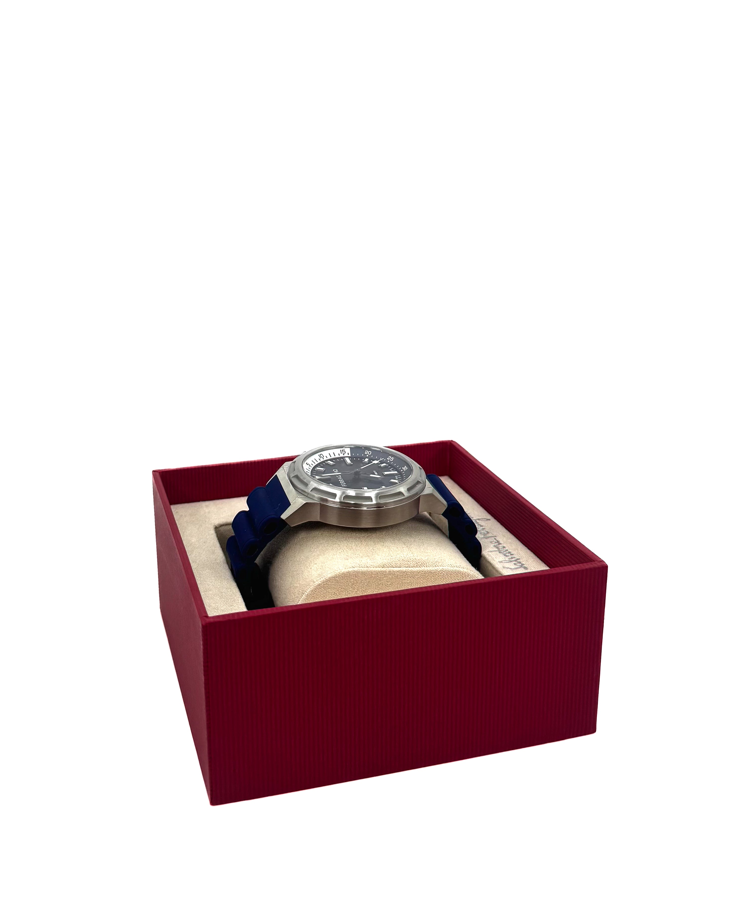 FERRAGAMO - GEN Z 46 MM QTZ SILICONE BLUE