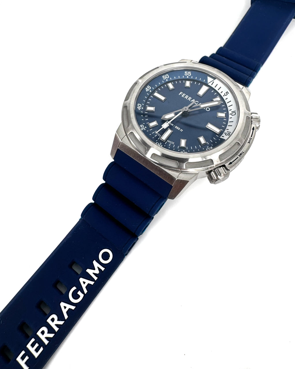 FERRAGAMO - GEN Z 46 MM QTZ SILICONE BLUE