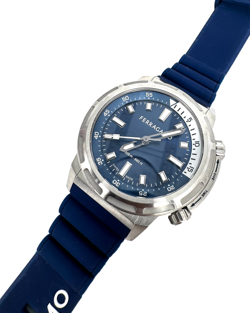 FERRAGAMO - GEN Z 46 MM QTZ SILICONE BLUE
