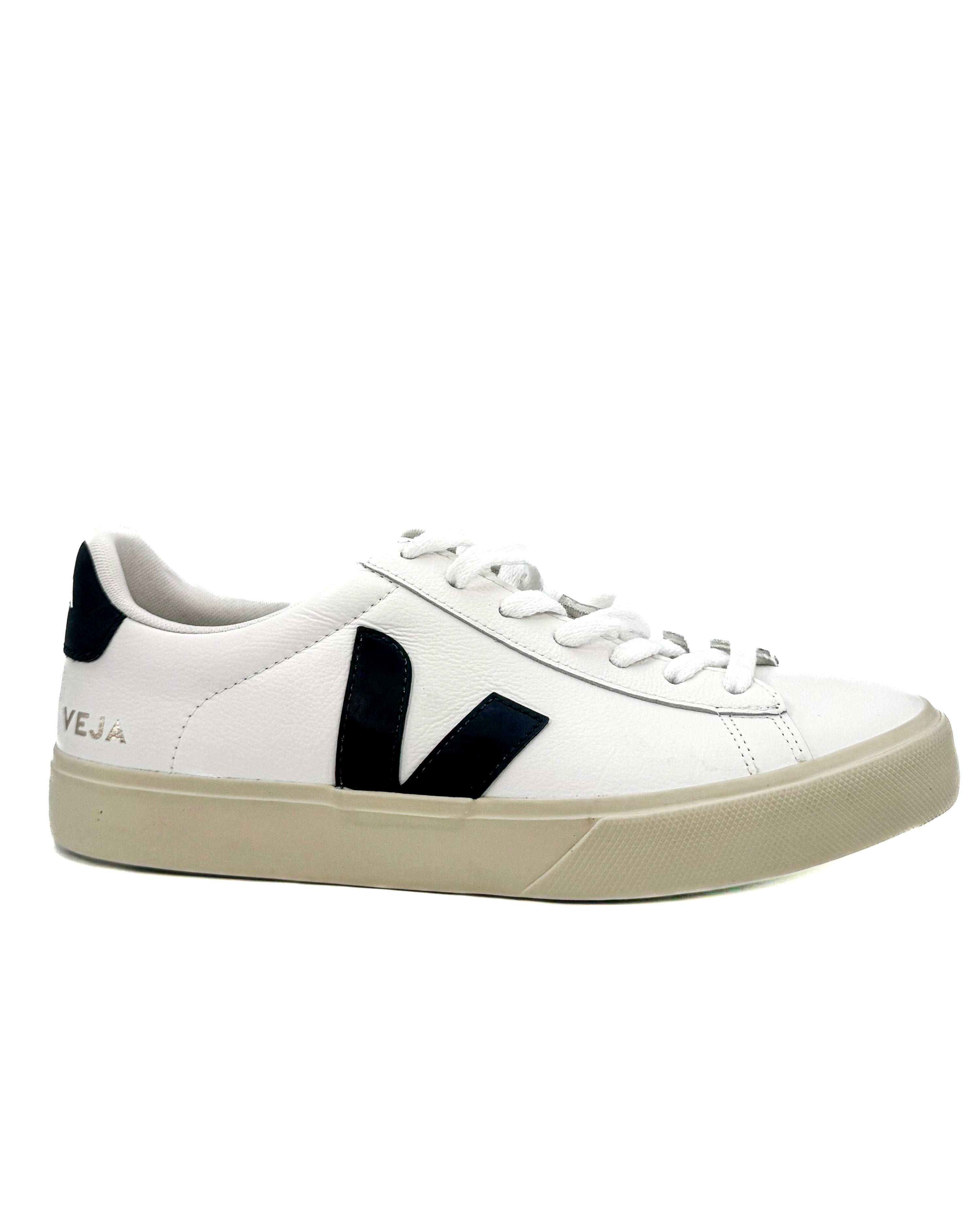VEJA - CAMPO LEATHER (MEN) EXTRA WHITE BLACK
