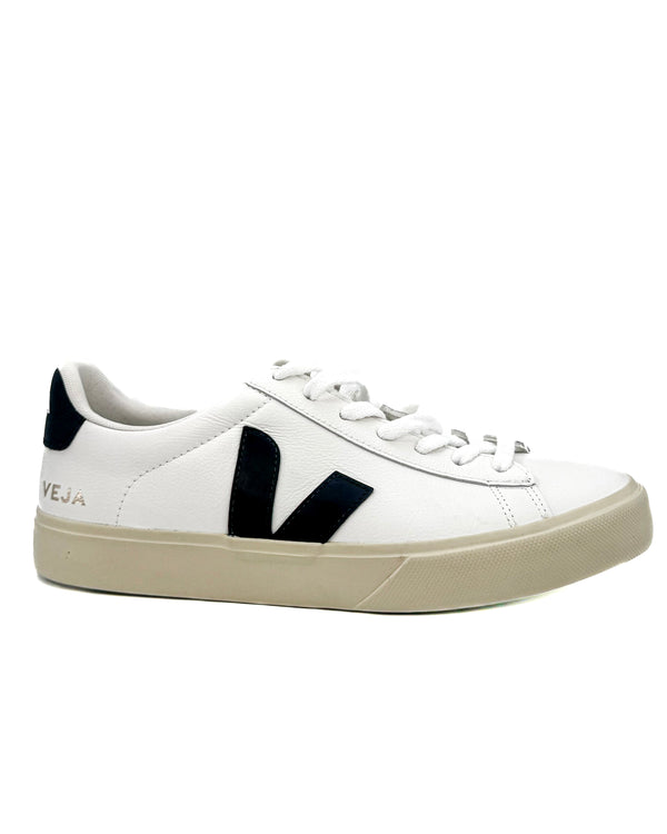 VEJA - CAMPO LEATHER (MEN) EXTRA WHITE BLACK