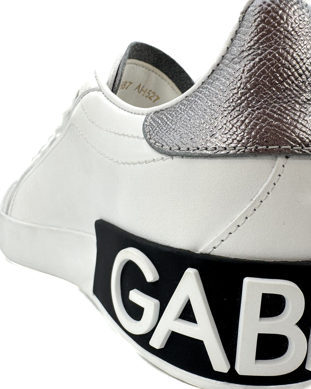 DOLCE & GABBANA - PORTOFINO SNEAKER BIANCO/ARGENTO