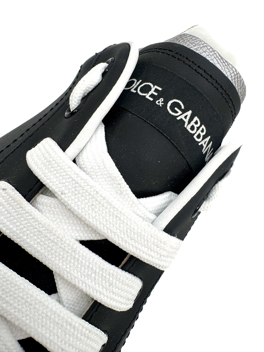 DOLCE & GABBANA - PORTOFINO SNEAKER NERO/ARGENTO